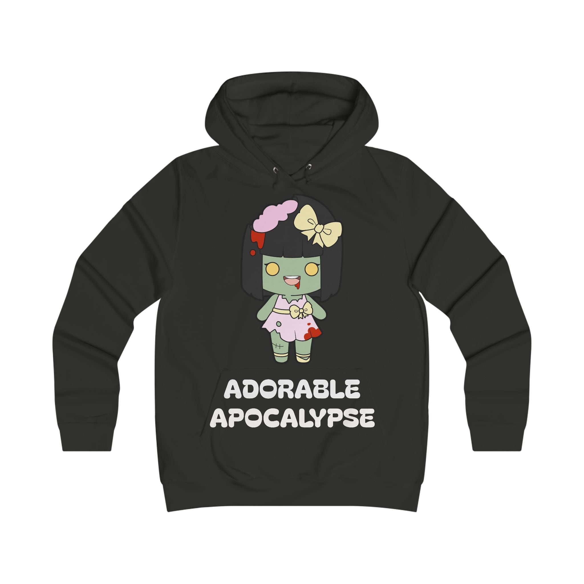 Adorable Apocalypse Hoodie - Cute Zombie Design, Trendy College Sweatshirt, Perfect for Halloween, Gifts for Girls, Cozy Casual Wear