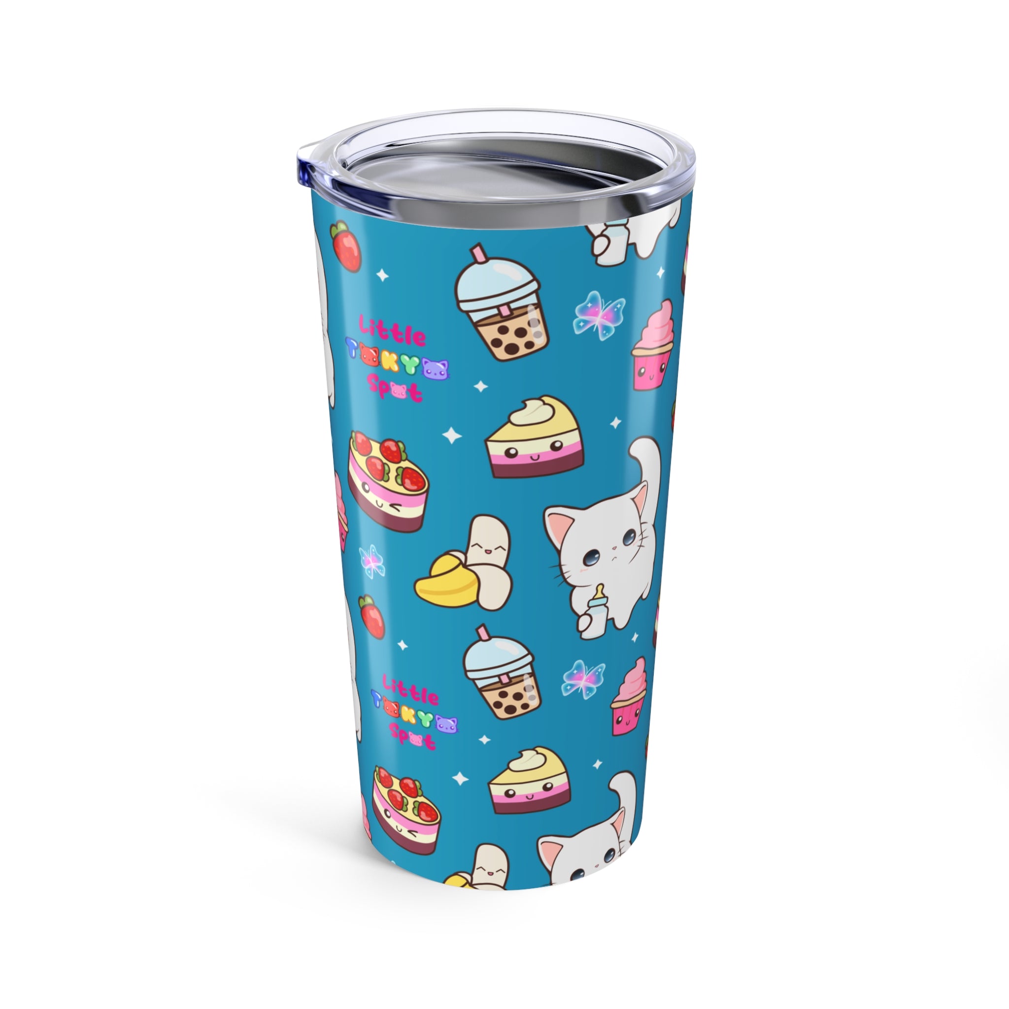 Copy of Cute Cat & Dessert Tumbler, 20oz Travel Mug, Adorable Pet Lover Gift, Kids Birthday Party Cup, Cheerful Drinkware