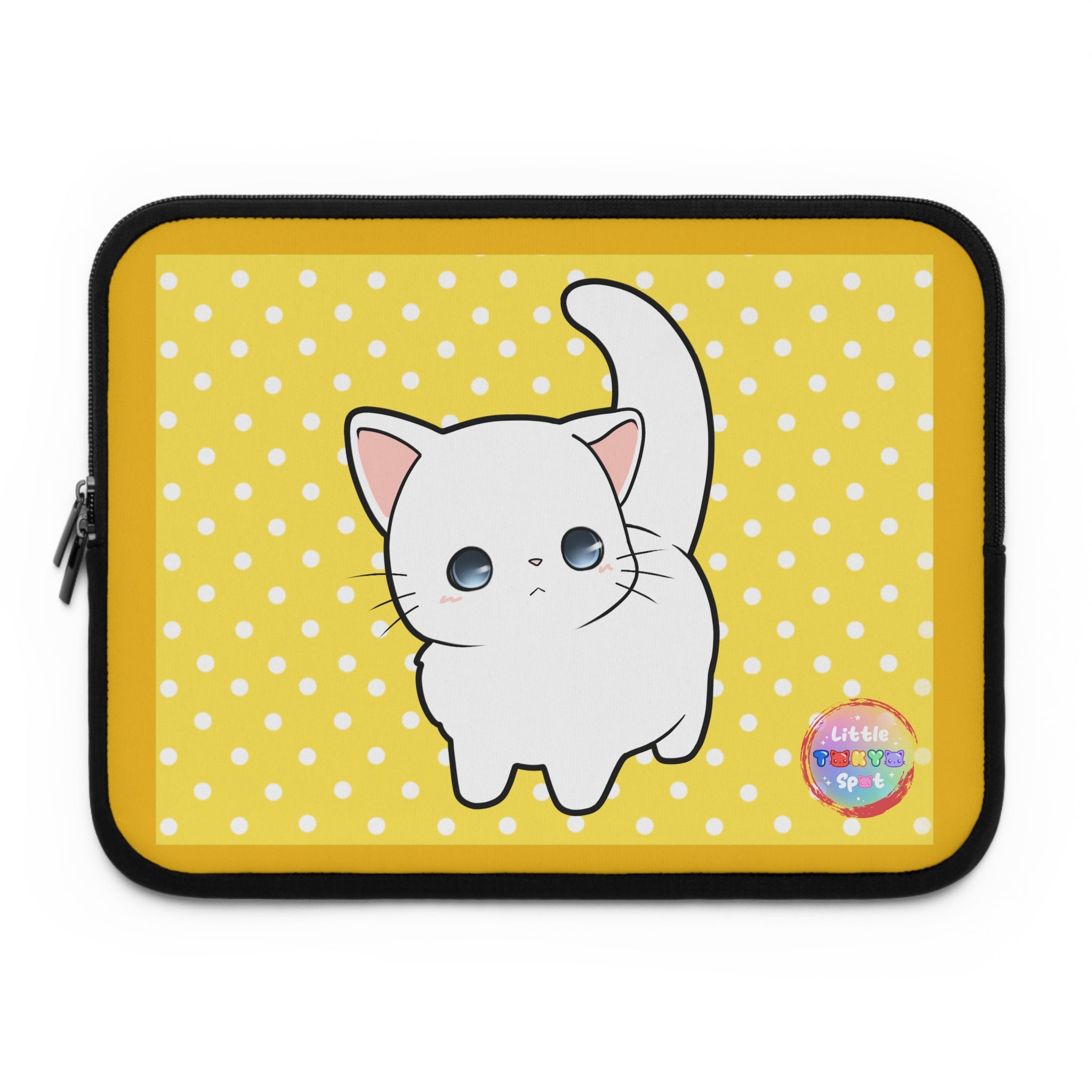 Cute Cat Laptop Sleeve | Kawaii Style | Gift for Cat Lovers | Tech Accessories | Fun Design | Back to School
