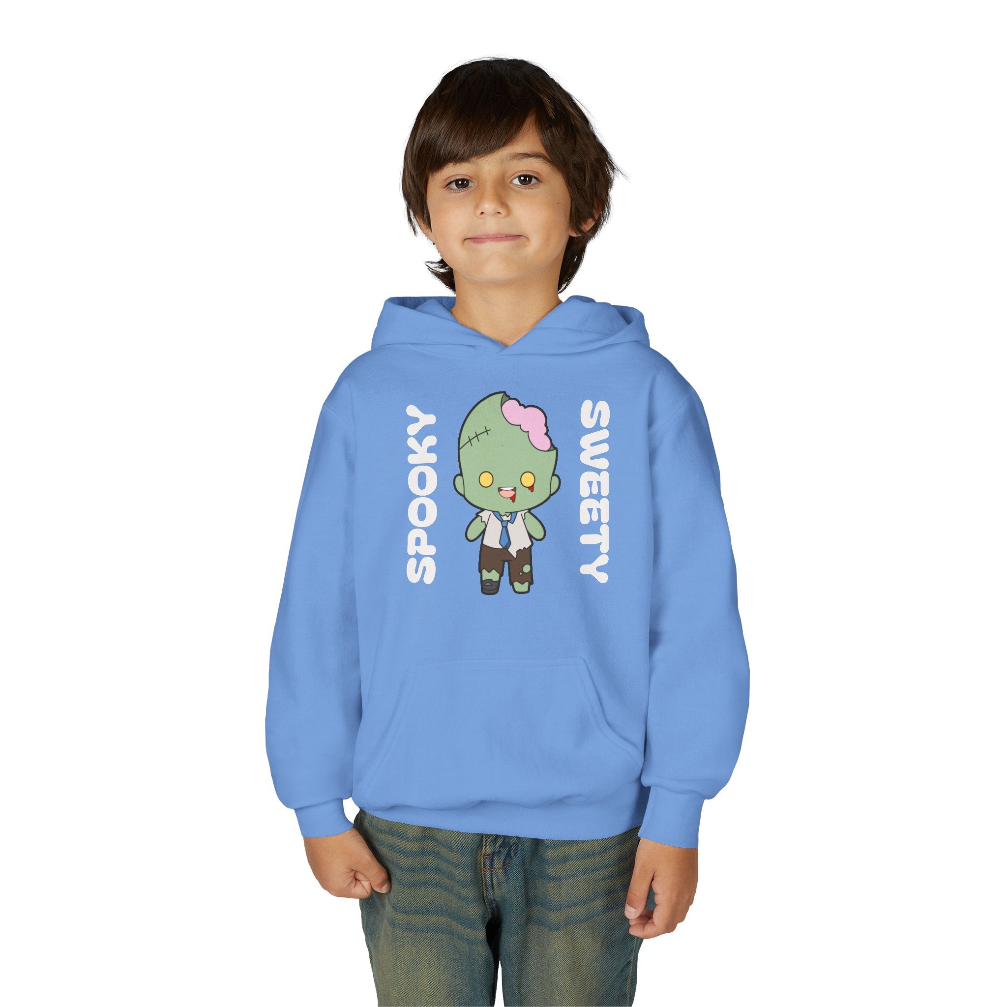 Cute Zombie Hoodie for Kids, Fun Sweatshirt, Halloween Costume, Cozy Kids Clothing, Kawaii Style, Rainbow Love