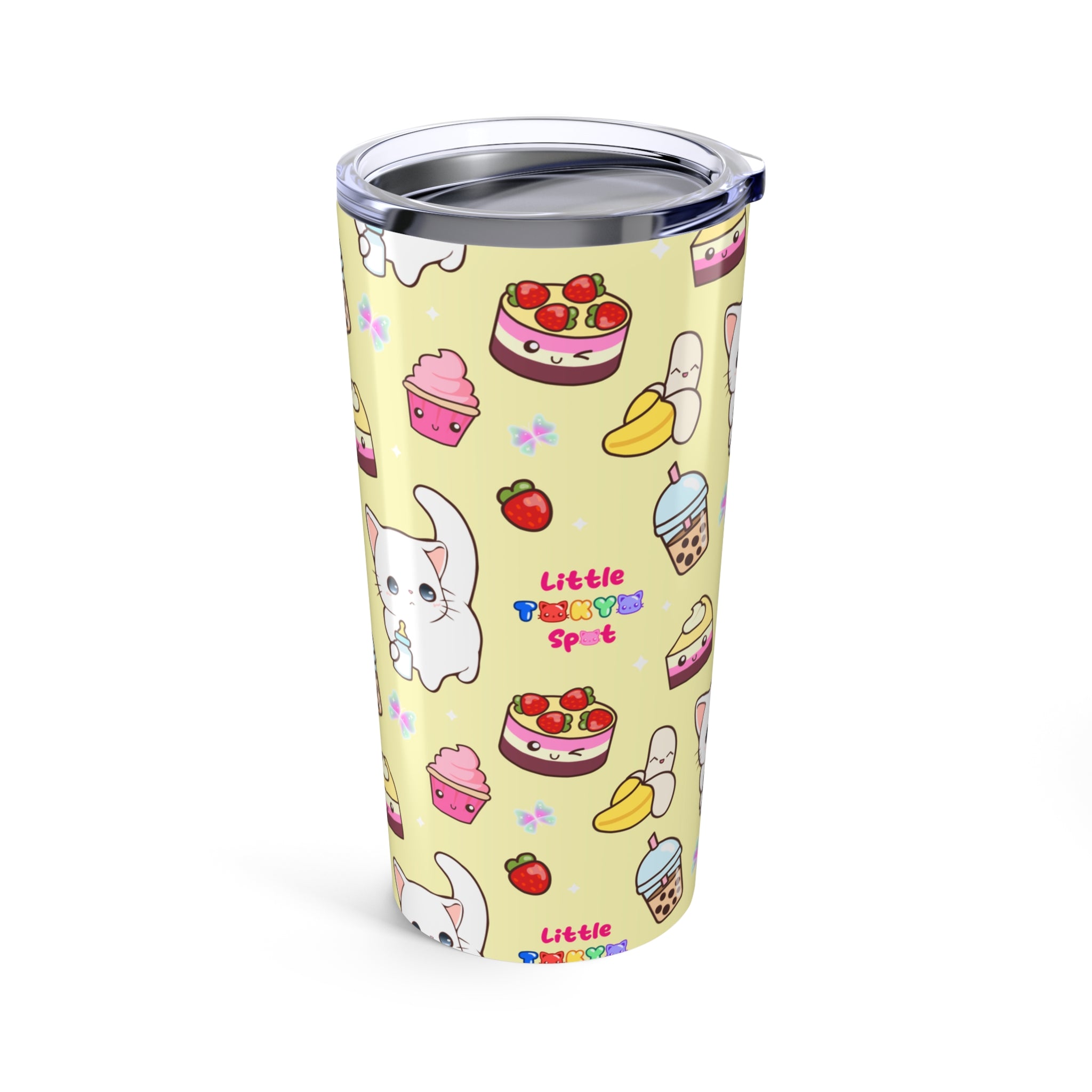 Cute Cat Dessert Tumbler | Funny Travel Mug, Gift for Cat Lovers, Cute Kitchen Decor, Birthday Gift, Coffee Cup