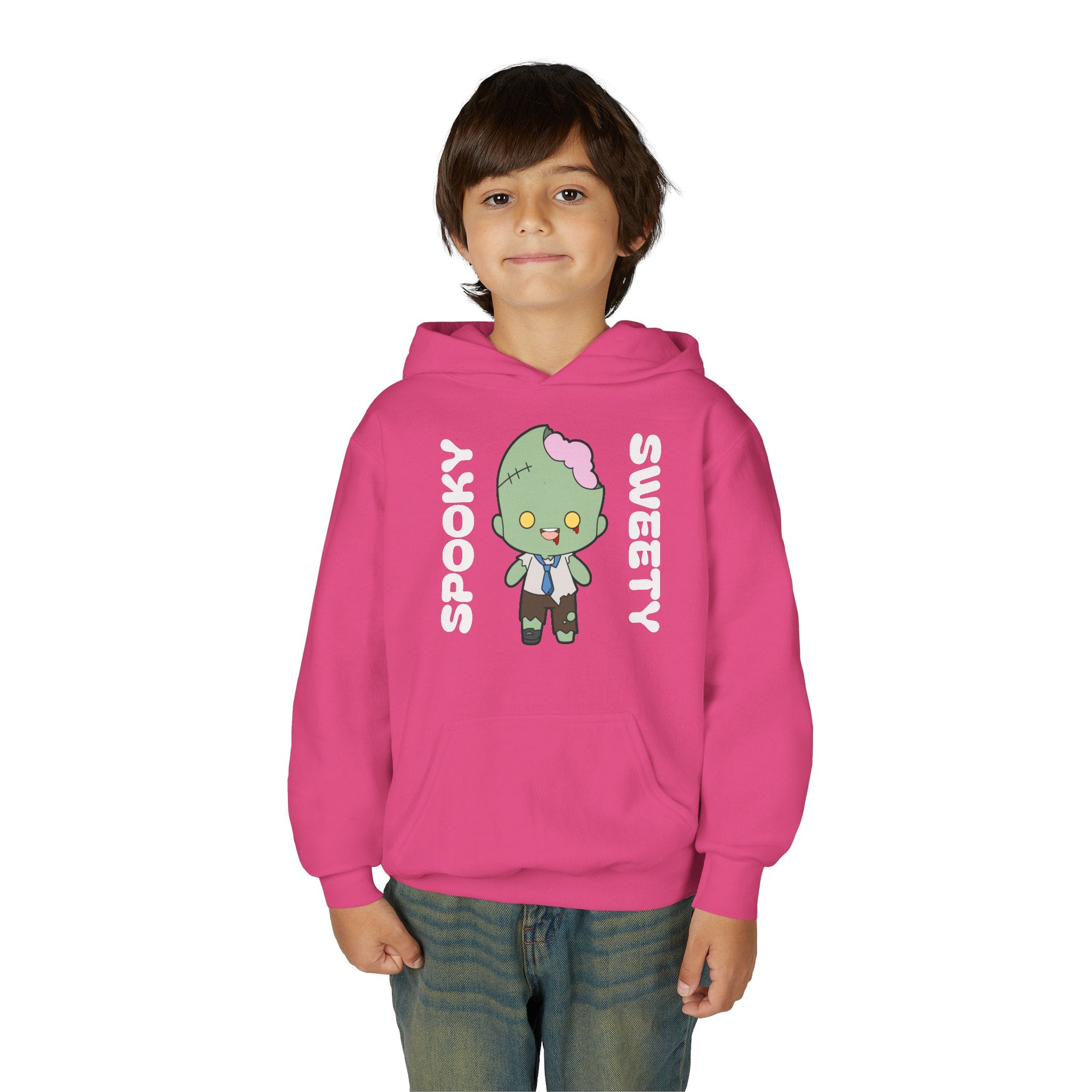 Cute Zombie Hoodie for Kids, Fun Sweatshirt, Halloween Costume, Cozy Kids Clothing, Kawaii Style, Rainbow Love