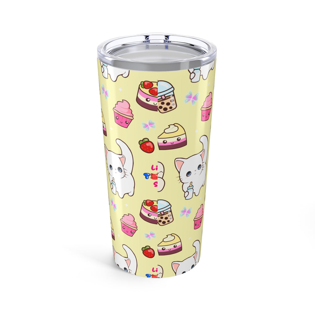 Cute Cat Dessert Tumbler | Funny Travel Mug, Gift for Cat Lovers, Cute Kitchen Decor, Birthday Gift, Coffee Cup