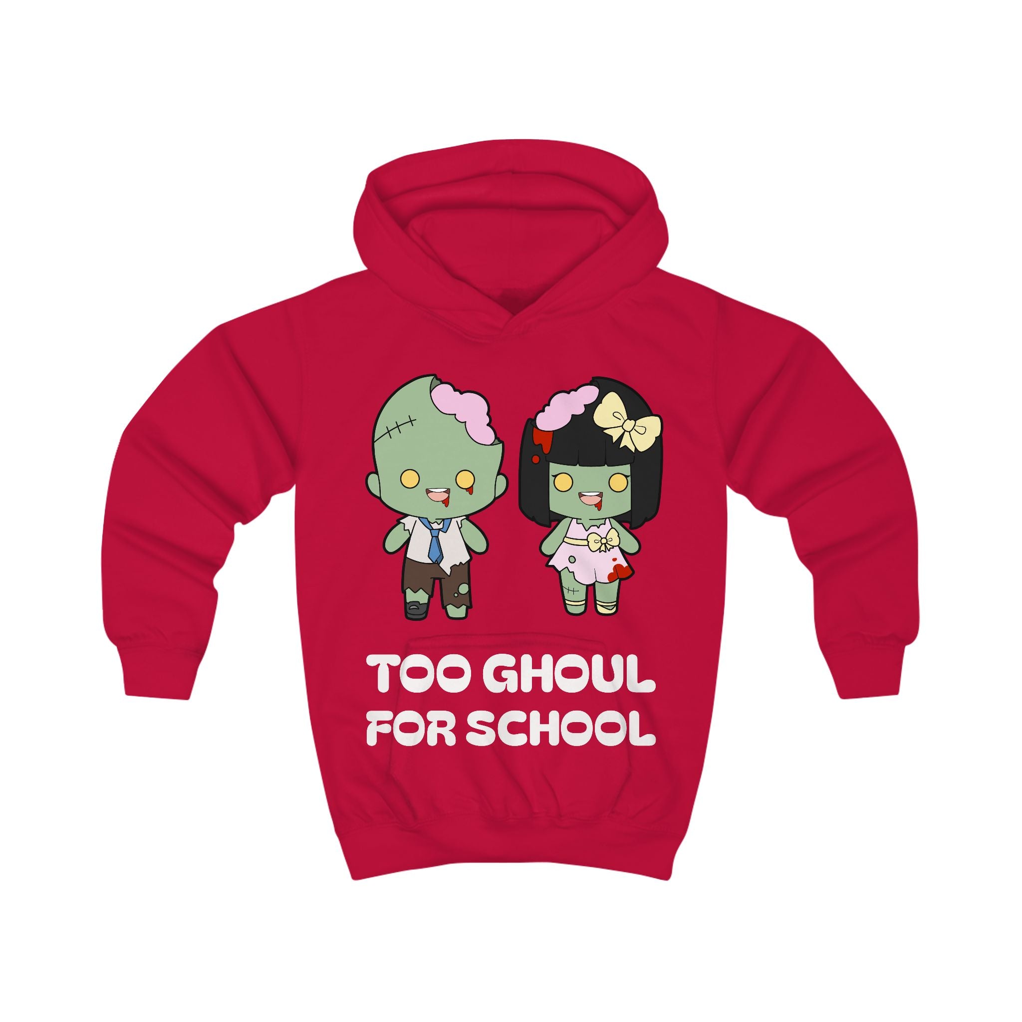 Halloween Kids Hoodie, Cute Zombie Hoodie, Kids Costume Sweatshirt, Little Tokyo Spirit Pull Over, Fun Halloween Apparel
