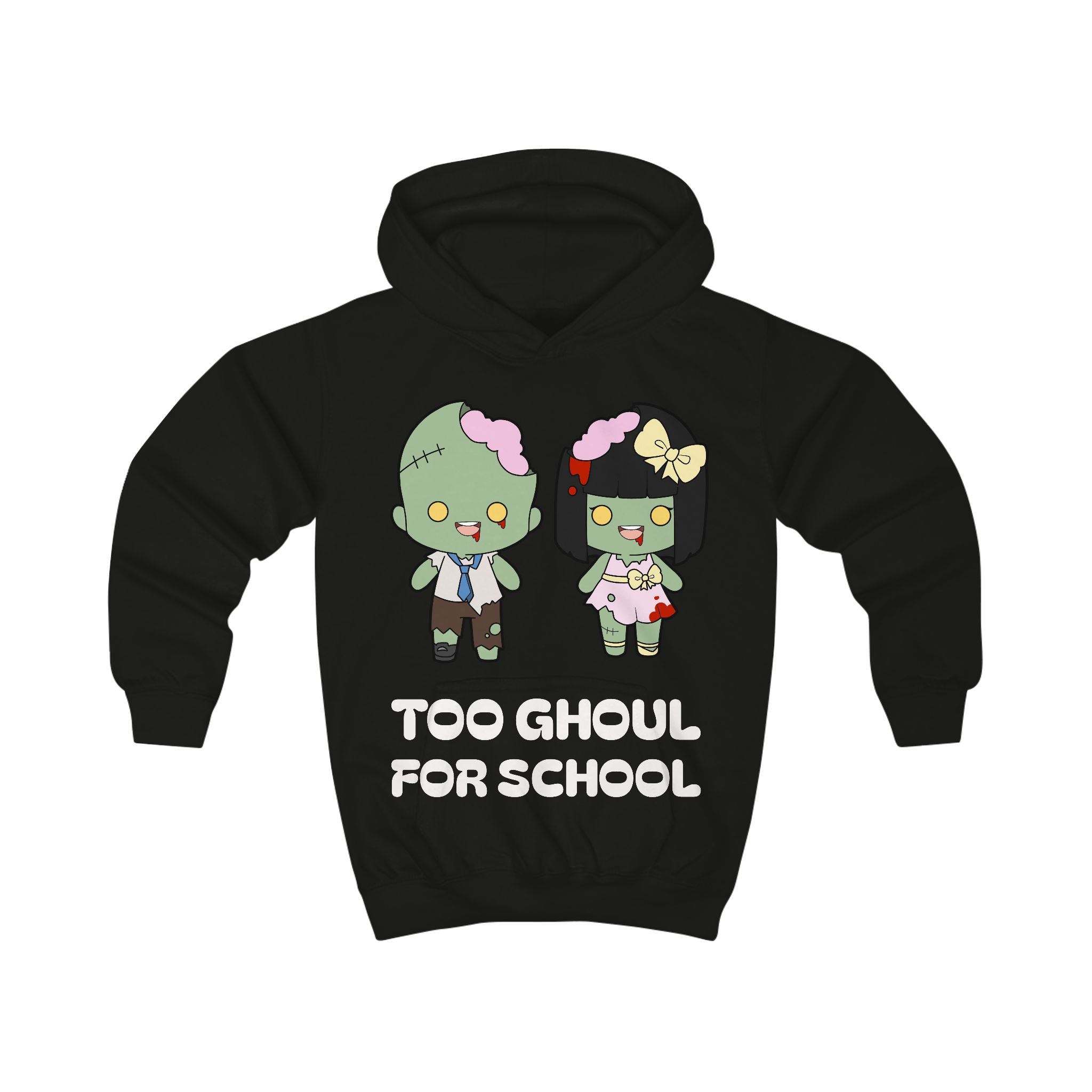 Halloween Kids Hoodie, Cute Zombie Hoodie, Kids Costume Sweatshirt, Little Tokyo Spirit Pull Over, Fun Halloween Apparel