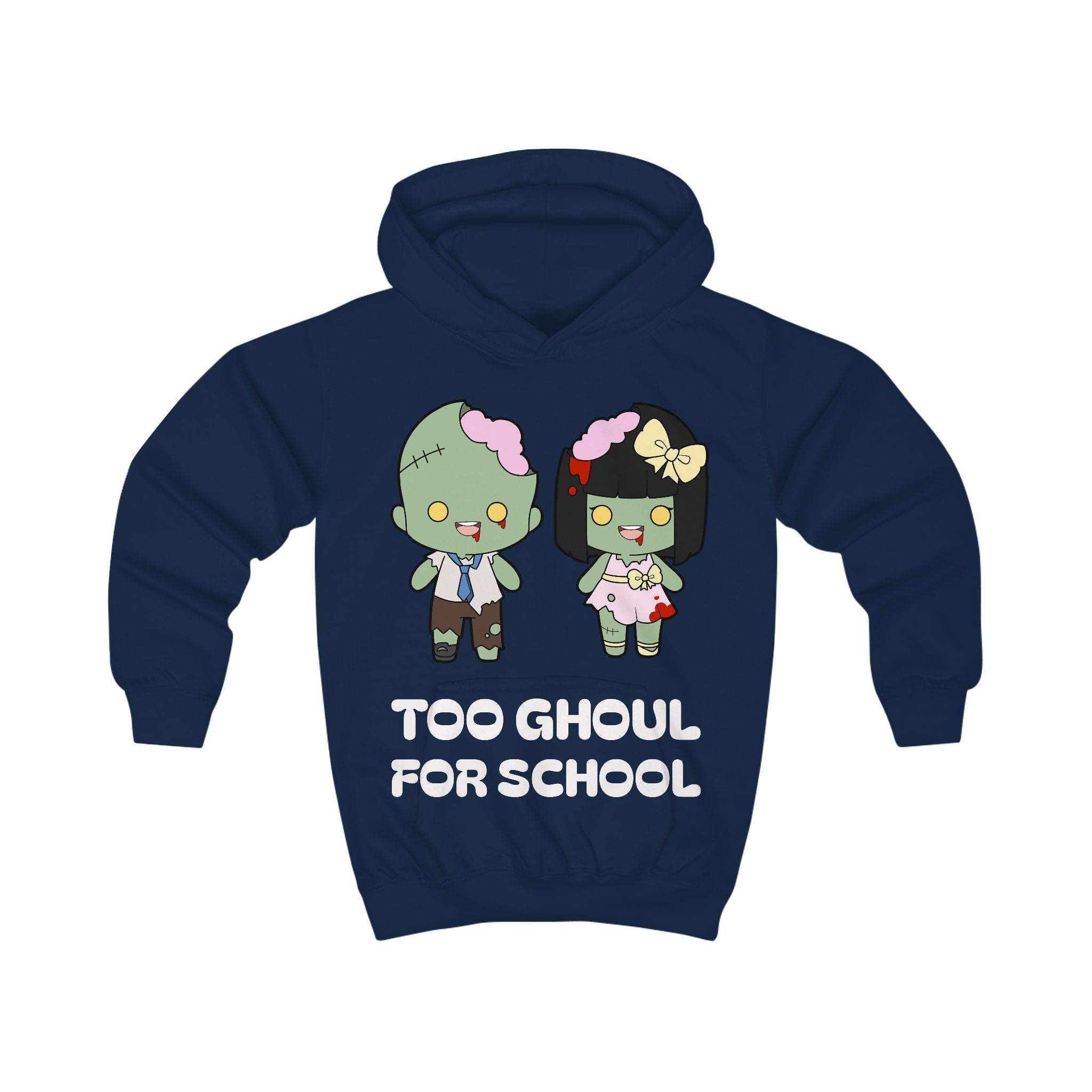 Halloween Kids Hoodie, Cute Zombie Hoodie, Kids Costume Sweatshirt, Little Tokyo Spirit Pull Over, Fun Halloween Apparel