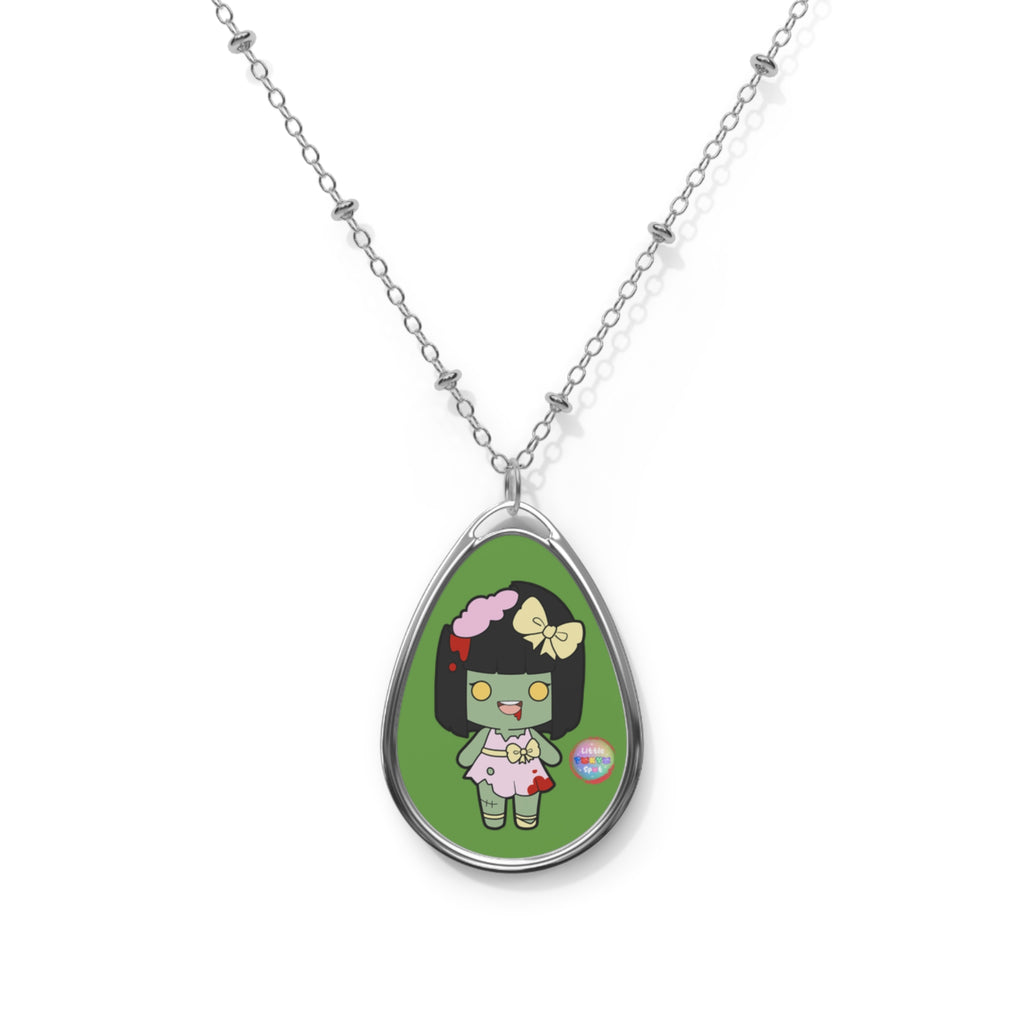 Cute Character Oval Necklace, Kawaii Jewelry, Gift for Her, Anime Accessories, Personalized Necklaces, Everyday Wear, Unique Gift