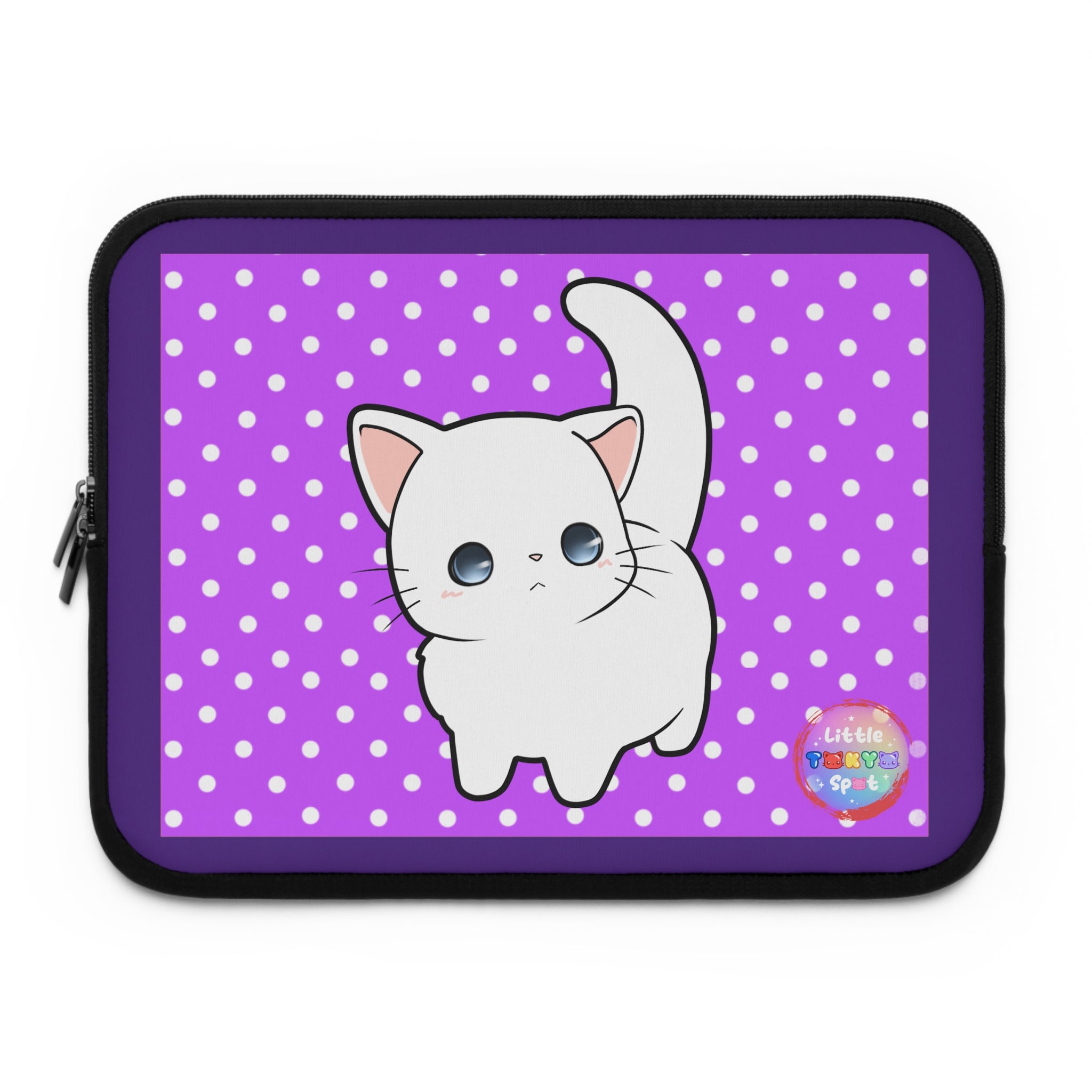 Cute Cat Laptop Sleeve, Kitten Sleeve Bag, Cat Lover Gift, Laptop Case for Students, Trendy Notebook Sleeve