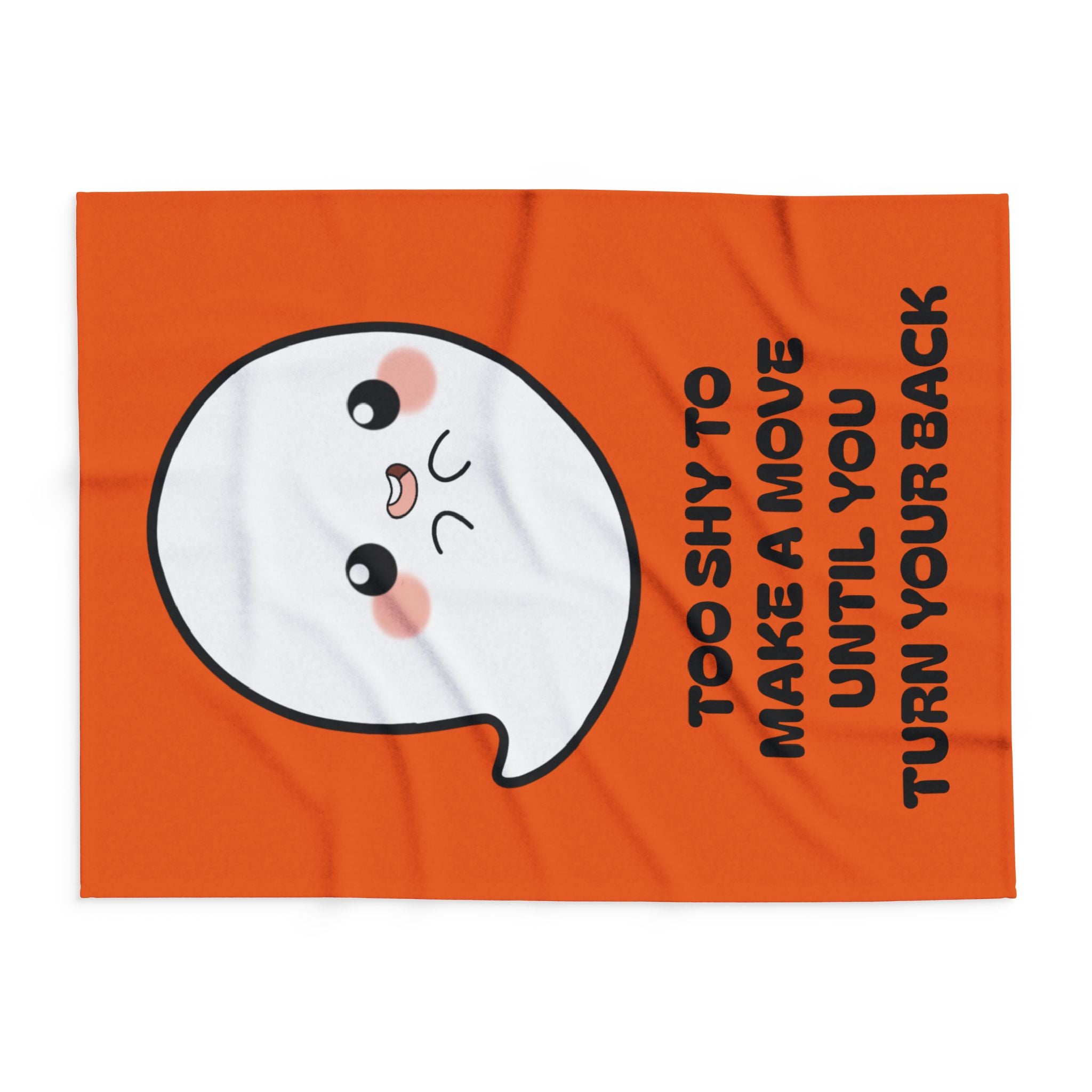 Cute Ghost Fleece Blanket - Cozy Throw for Pumpkin Lovers, Halloween Decor, Ghostly Gifts, Warm Blanket for Kids & Adults, Chill Nights