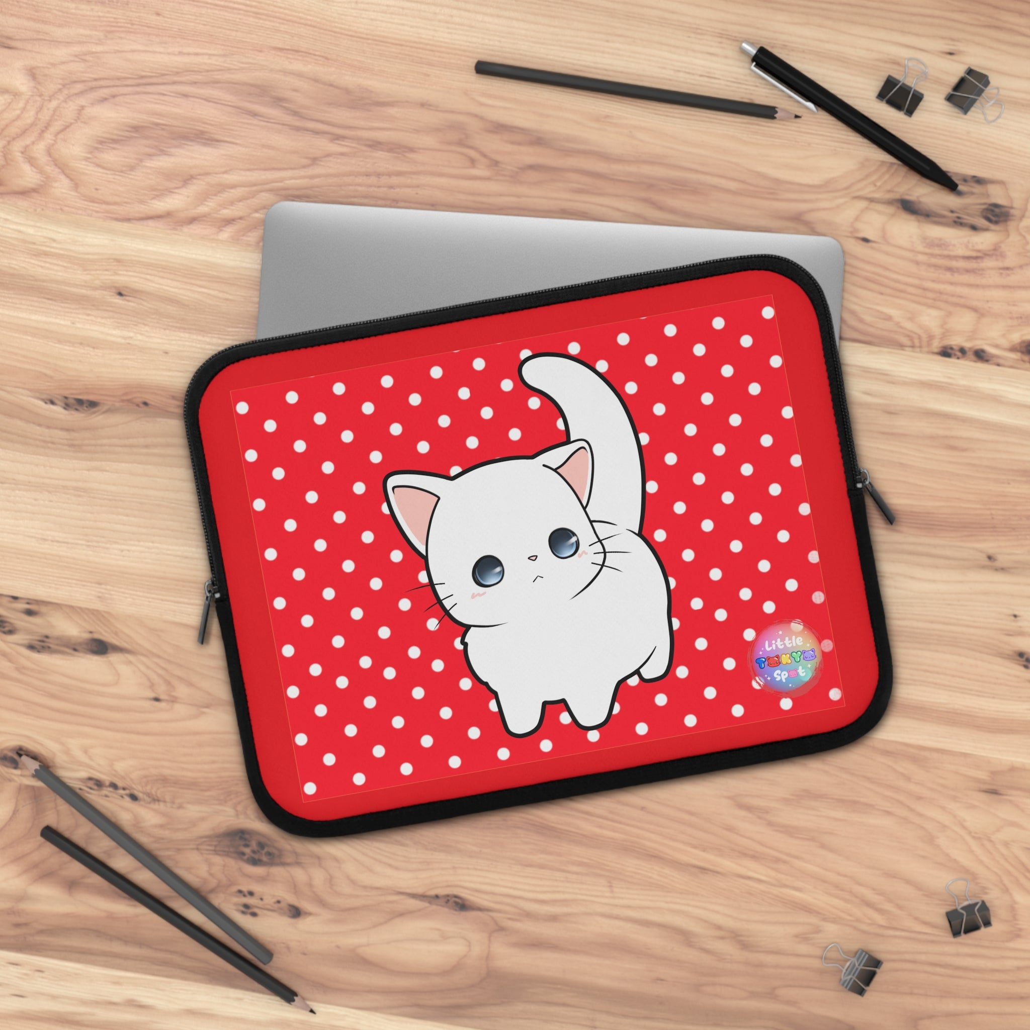Cute Cat Laptop Sleeve, Fun Laptop Case for Animal Lovers, Gift for Pet Owners, Laptop Protector, Cute Cat Design