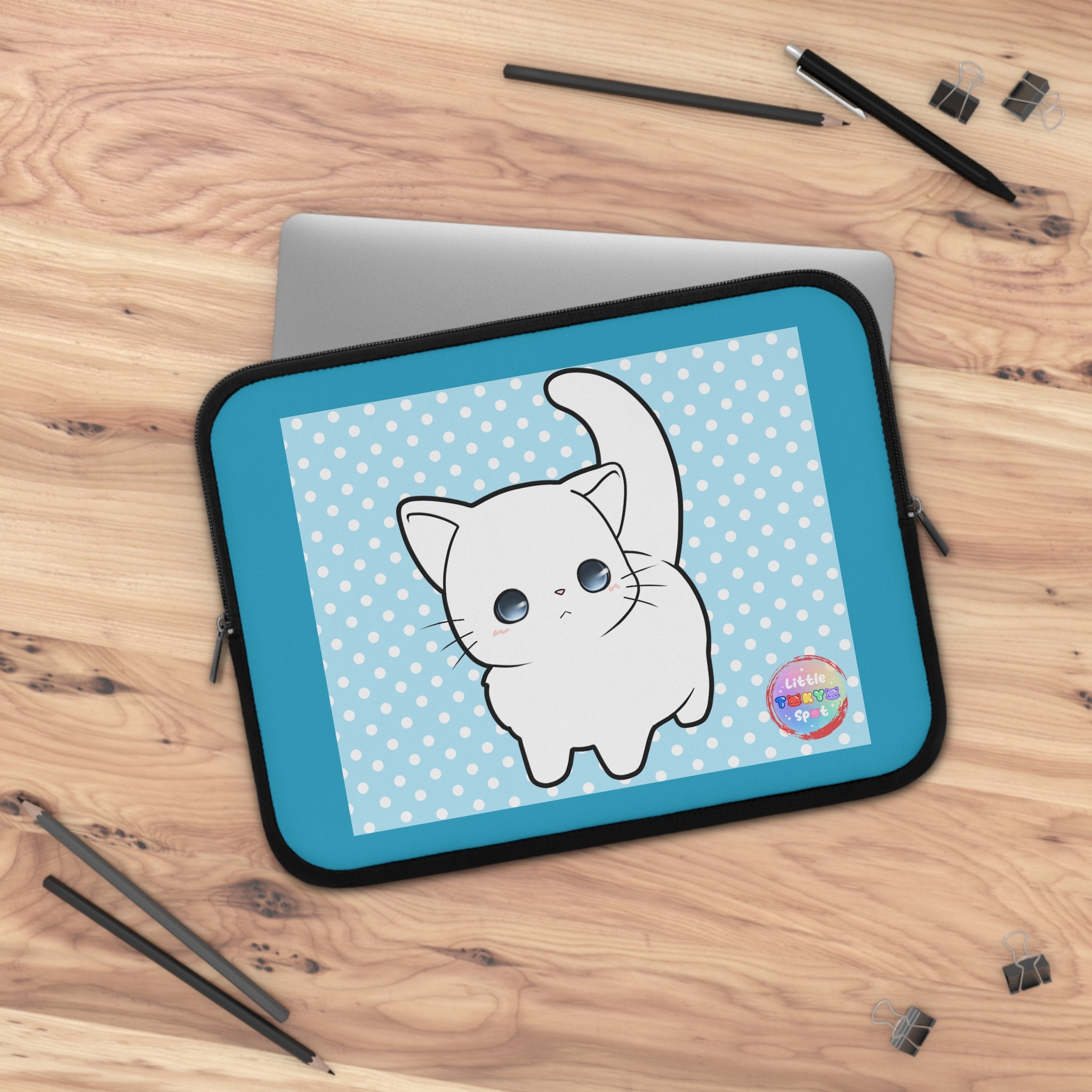 Cute Cat Laptop Sleeve | Funny Cat Design, Laptop Case, Gift for Cat Lovers, Kawaii Style, Computer Accessories, Back to School