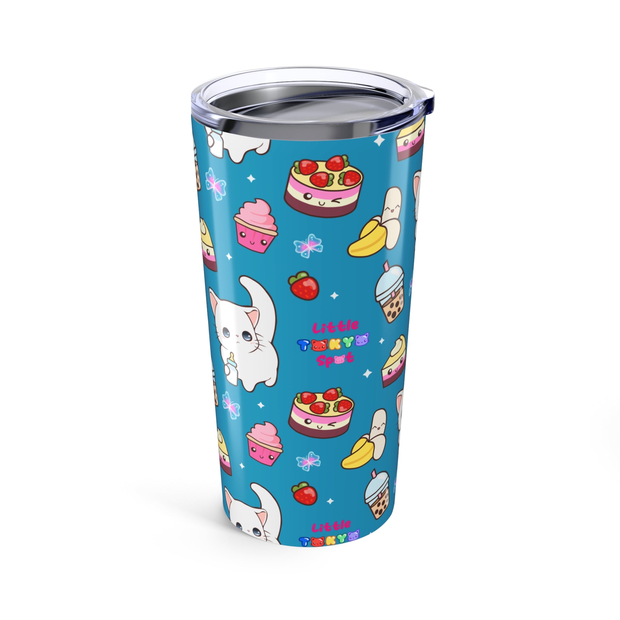 Copy of Cute Cat & Dessert Tumbler, 20oz Travel Mug, Adorable Pet Lover Gift, Kids Birthday Party Cup, Cheerful Drinkware