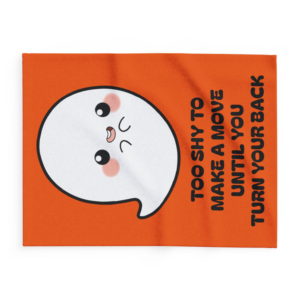 Cute Ghost Fleece Blanket - Cozy Throw for Pumpkin Lovers, Halloween Decor, Ghostly Gifts, Warm Blanket for Kids & Adults, Chill Nights