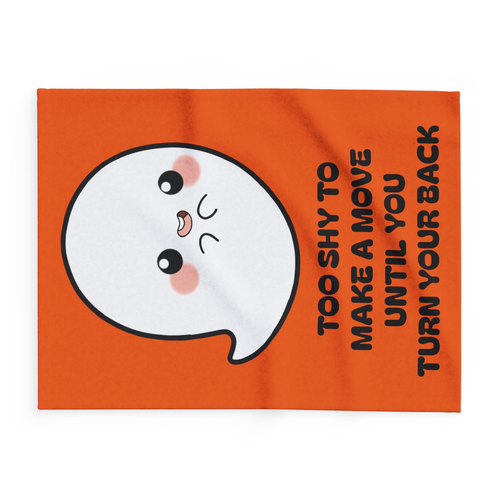 Cute Ghost Fleece Blanket - Cozy Throw for Pumpkin Lovers, Halloween Decor, Ghostly Gifts, Warm Blanket for Kids & Adults, Chill Nights