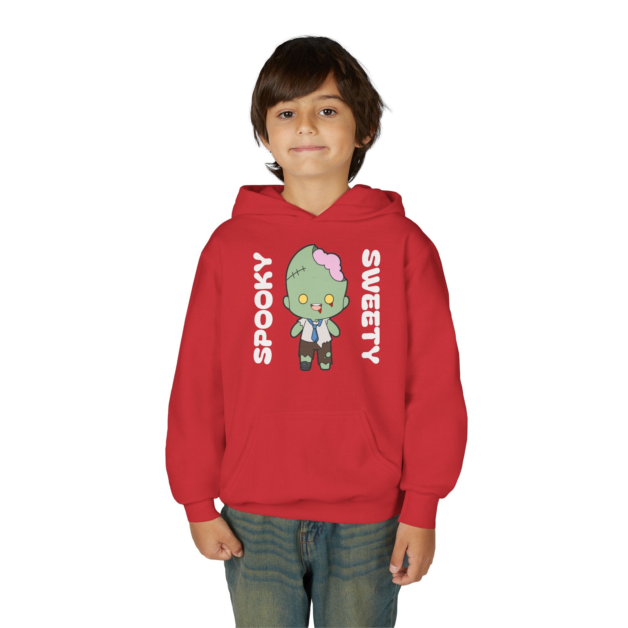 Cute Zombie Hoodie for Kids, Fun Sweatshirt, Halloween Costume, Cozy Kids Clothing, Kawaii Style, Rainbow Love