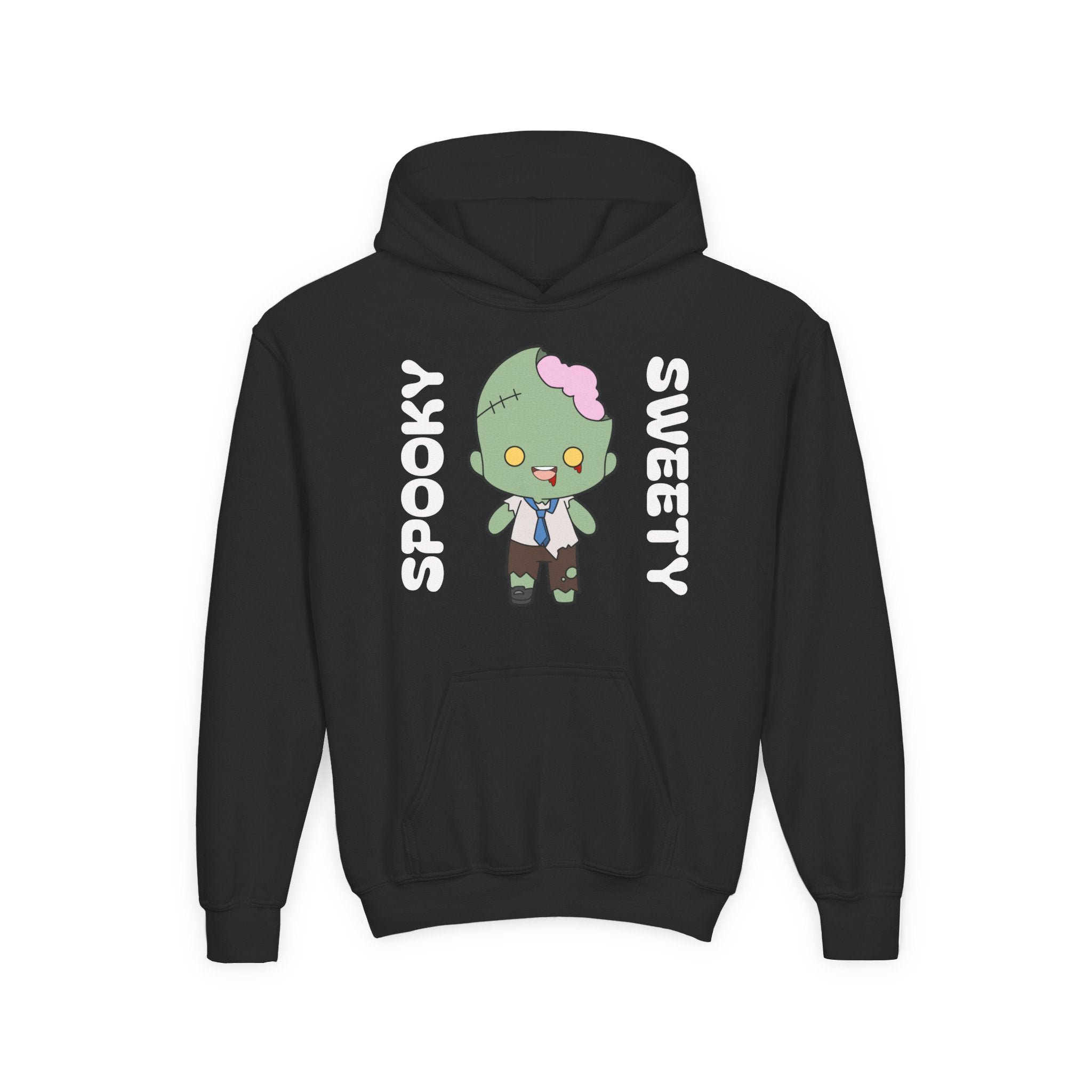 Cute Zombie Hoodie for Kids, Fun Sweatshirt, Halloween Costume, Cozy Kids Clothing, Kawaii Style, Rainbow Love