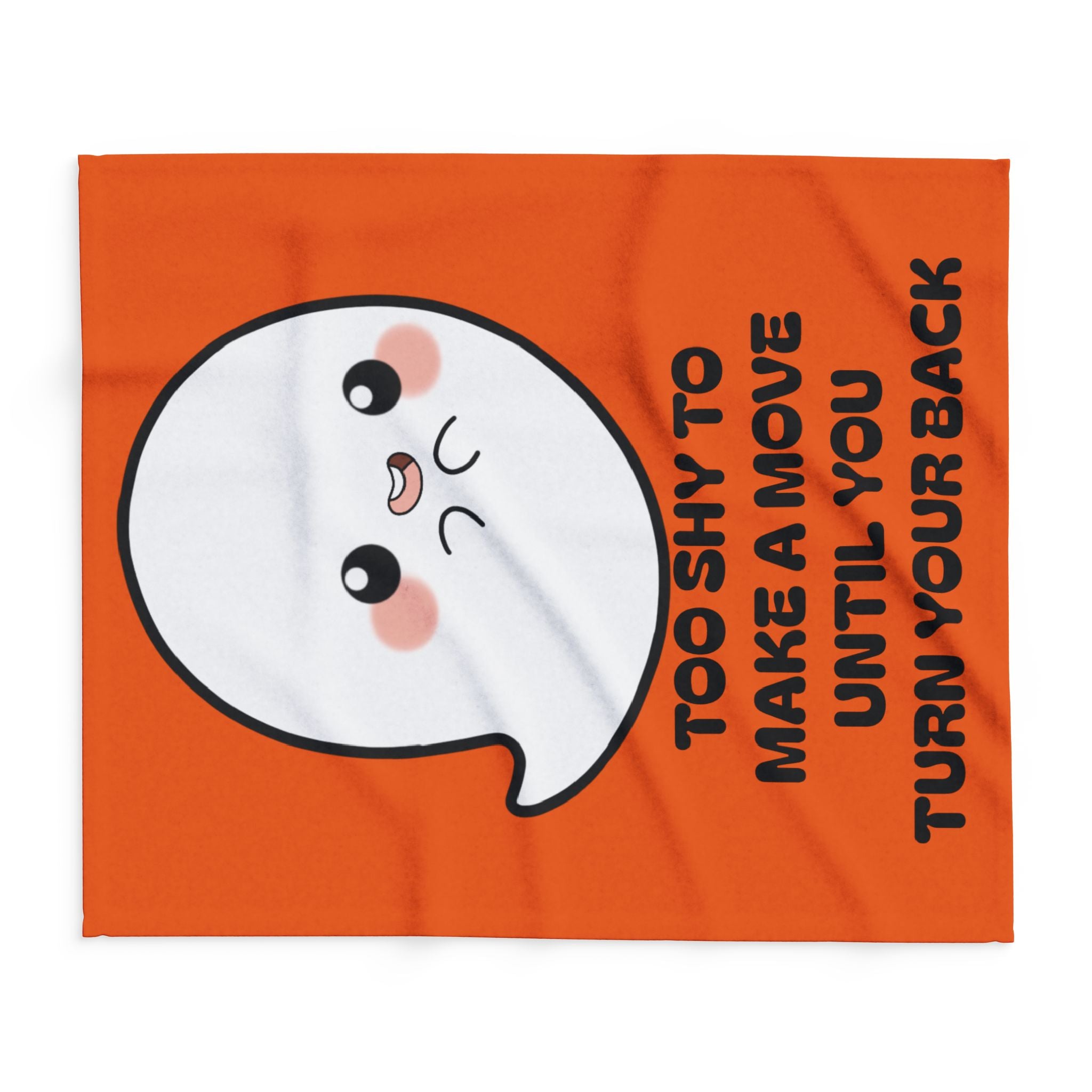 Cute Ghost Fleece Blanket - Cozy Throw for Pumpkin Lovers, Halloween Decor, Ghostly Gifts, Warm Blanket for Kids & Adults, Chill Nights