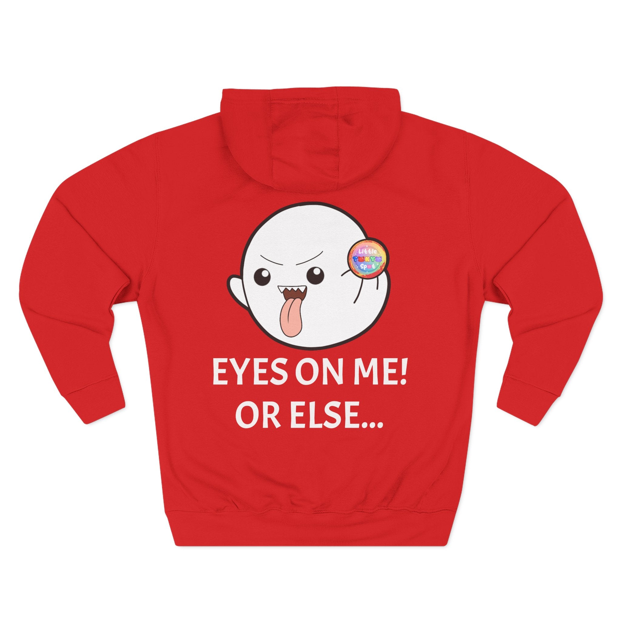 Playful Ghost Fleece Hoodie, Cute Hoodie, Halloween Sweatshirt, Funny Ghost Apparel, Cozy Loungewear, Unique Gift Idea