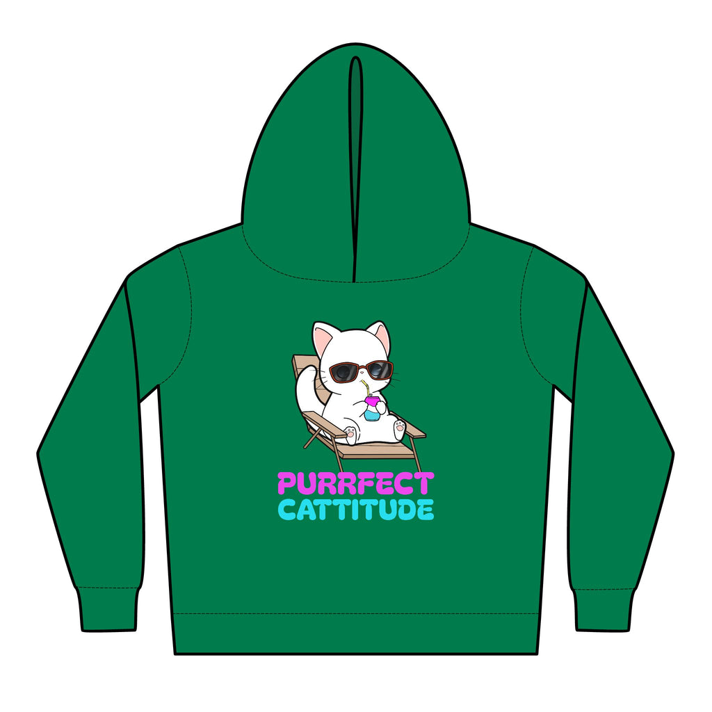 Colorful Toddler Hoodies, Purrfect Cattitude, Little Tokyo Spot, Cute Kids Pullover, Fun Party Outfits, Gift for Kids