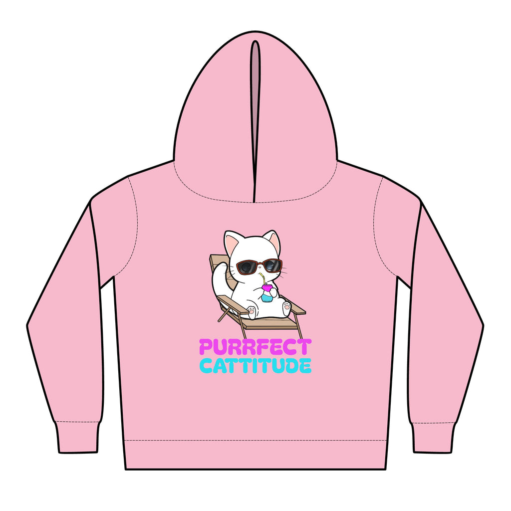 Colorful Toddler Hoodies, Purrfect Cattitude, Little Tokyo Spot, Cute Kids Pullover, Fun Party Outfits, Gift for Kids