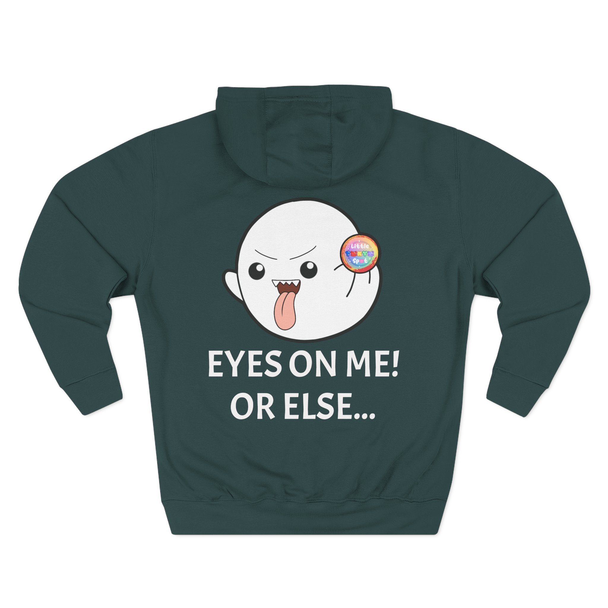 Playful Ghost Fleece Hoodie, Cute Hoodie, Halloween Sweatshirt, Funny Ghost Apparel, Cozy Loungewear, Unique Gift Idea