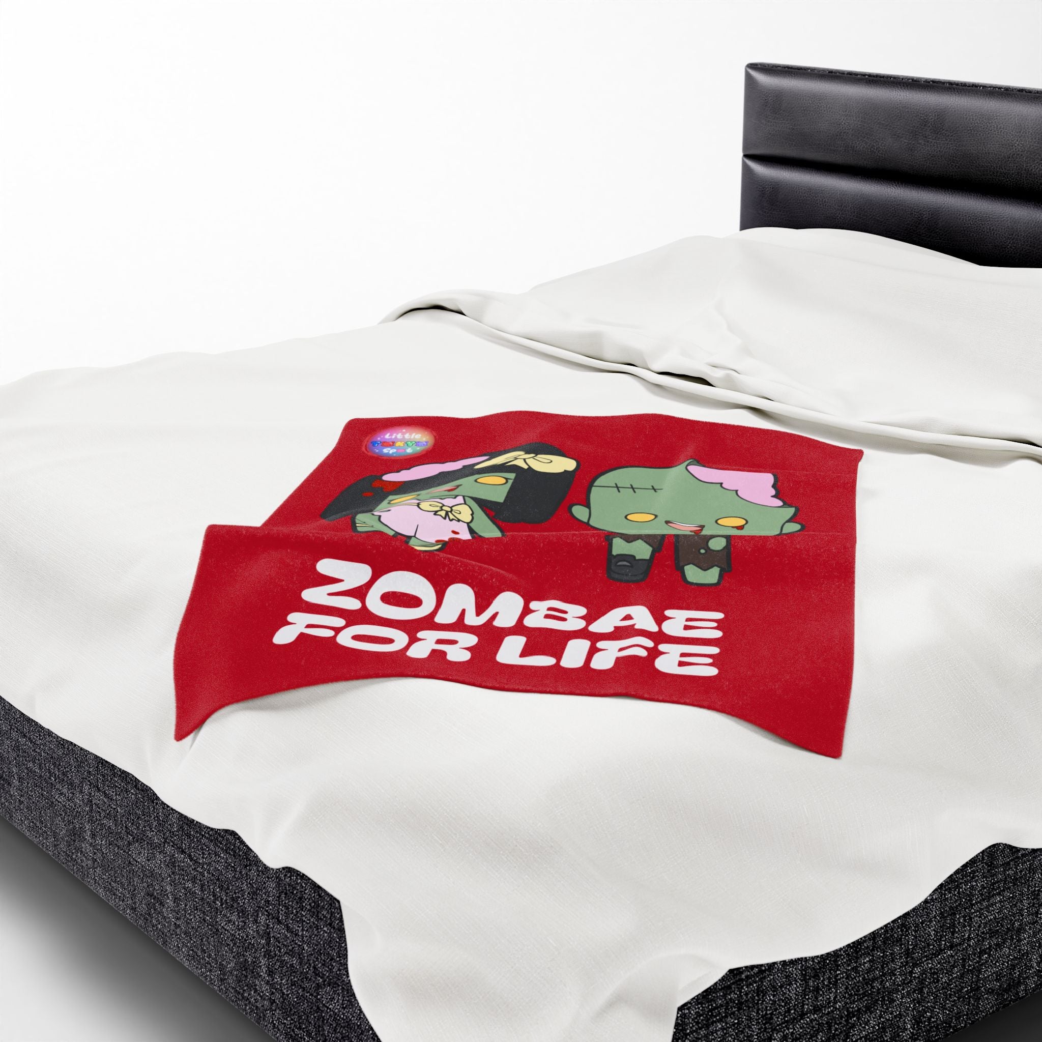Zombie-Themed Velveteen Plush Blanket for Cozy Nights, Halloween Decor, Gift for Couples, Home Soft Furnishings, Cute & Fun Blanket