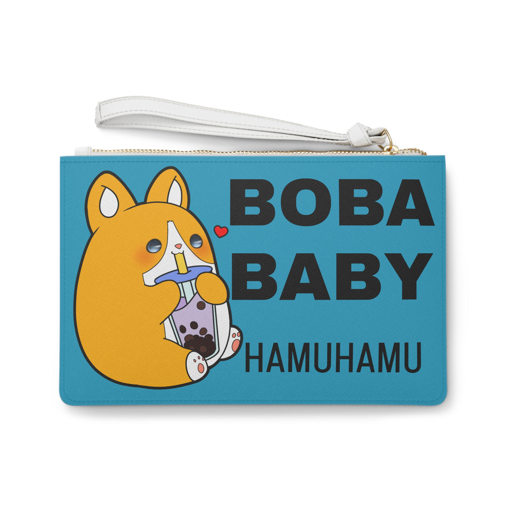 BLUE Cute Dog Foodie Clutch Bag, Bao Baby Bag, Boba Baby Pouch, Kawaii Accessory,  Purse, Pencil Case, Fun Gifts for Food Lovers