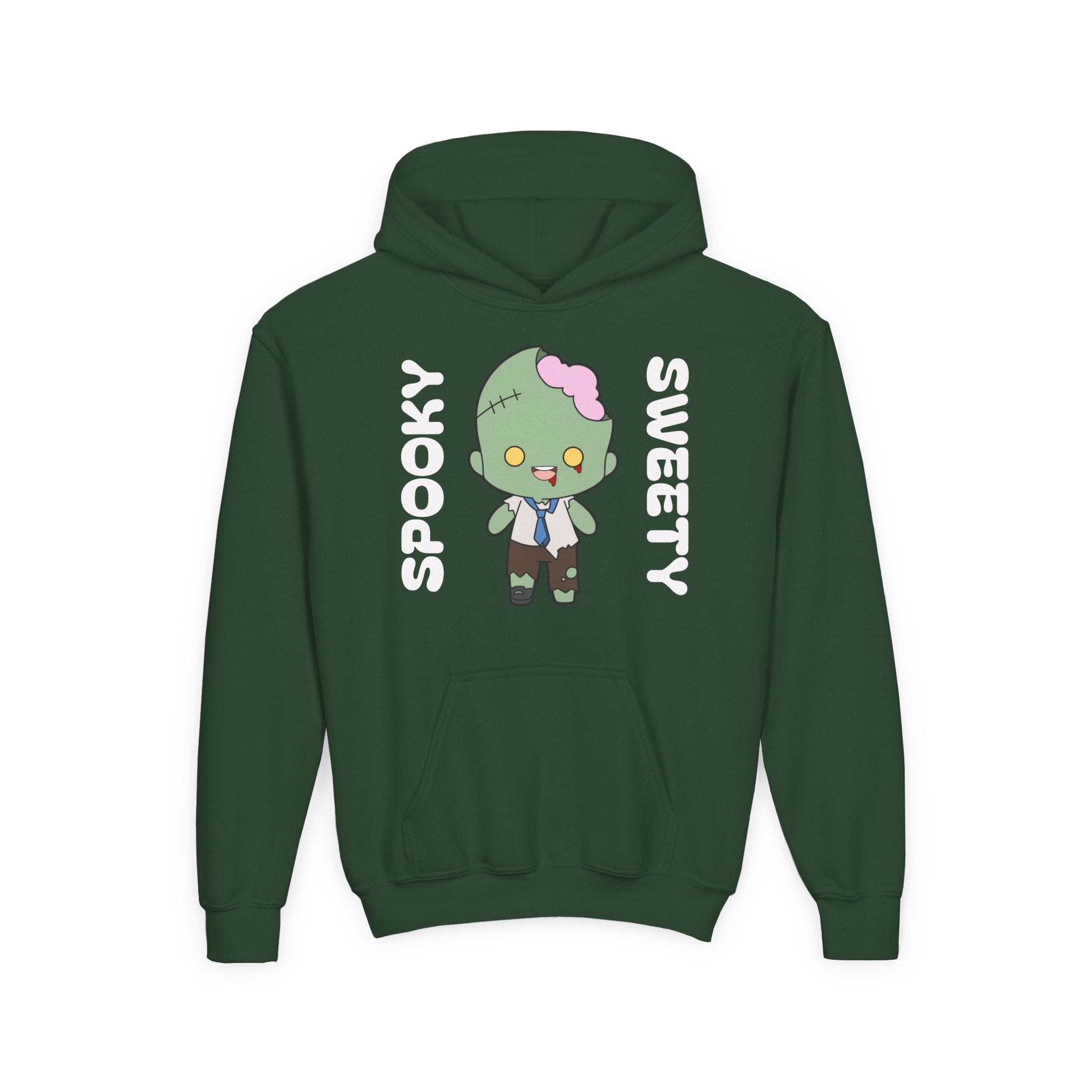 Cute Zombie Hoodie for Kids, Fun Sweatshirt, Halloween Costume, Cozy Kids Clothing, Kawaii Style, Rainbow Love