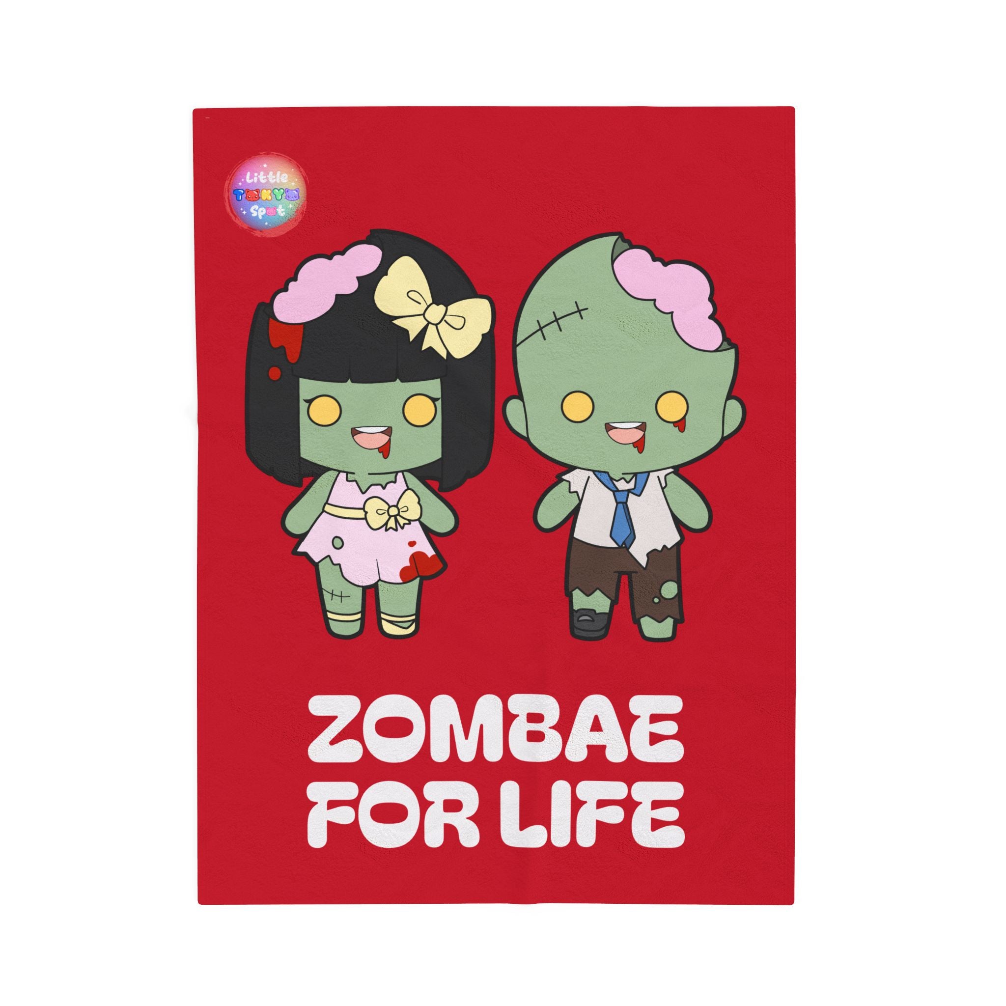 Zombie-Themed Velveteen Plush Blanket for Cozy Nights, Halloween Decor, Gift for Couples, Home Soft Furnishings, Cute & Fun Blanket