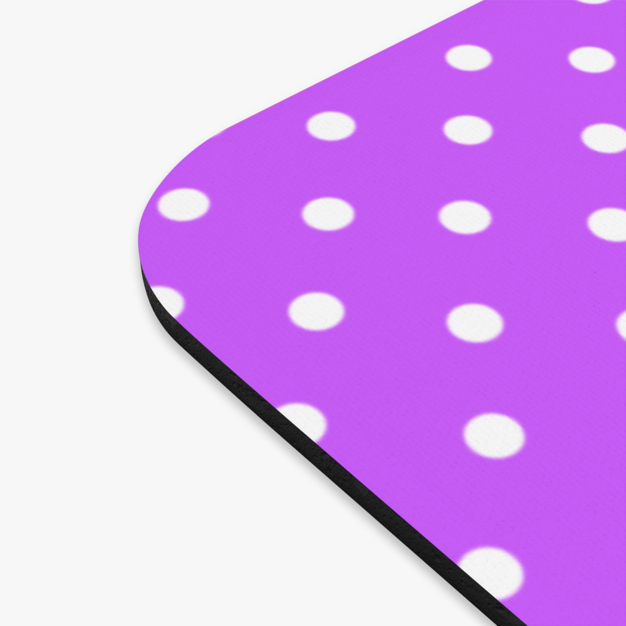 Cute Cat Mouse Pad - Adorable Desk Accessory for Cat Lovers, Purple Polka Dot Design, Gamer Gift, Home Office Decor