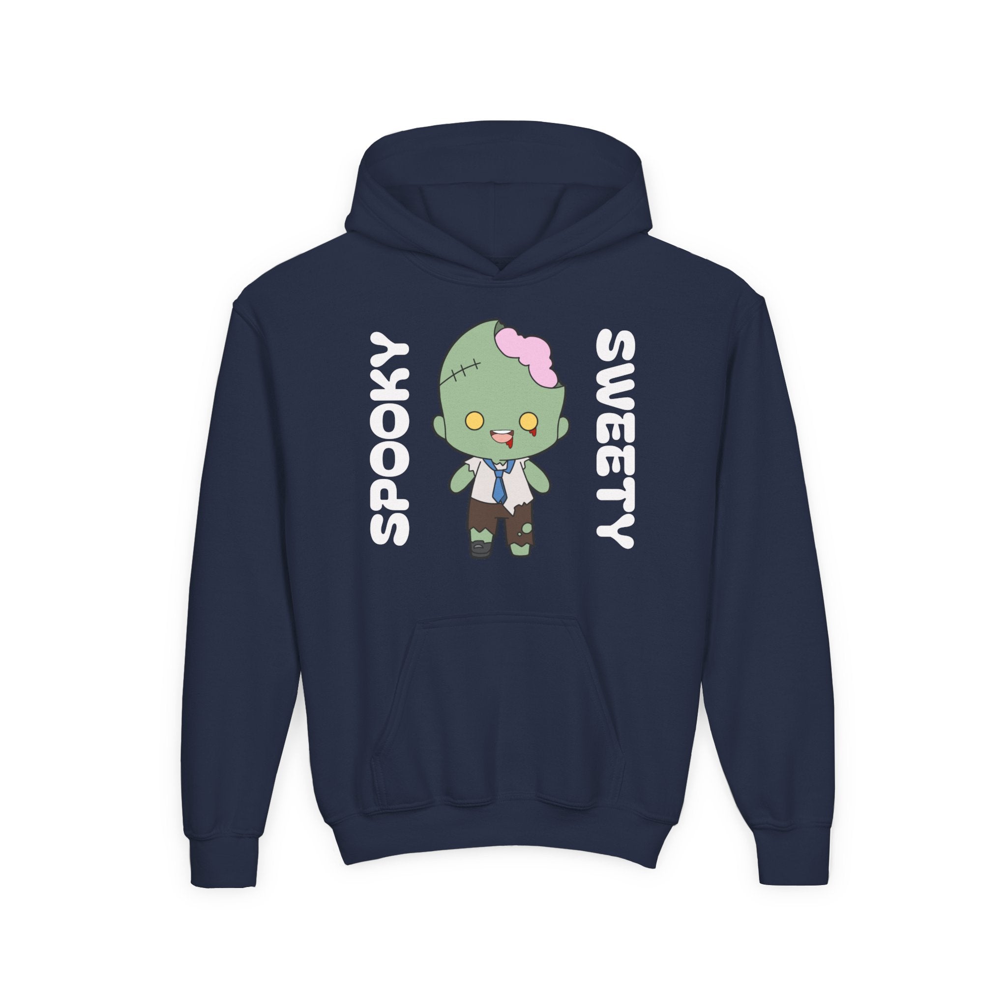 Cute Zombie Hoodie for Kids, Fun Sweatshirt, Halloween Costume, Cozy Kids Clothing, Kawaii Style, Rainbow Love