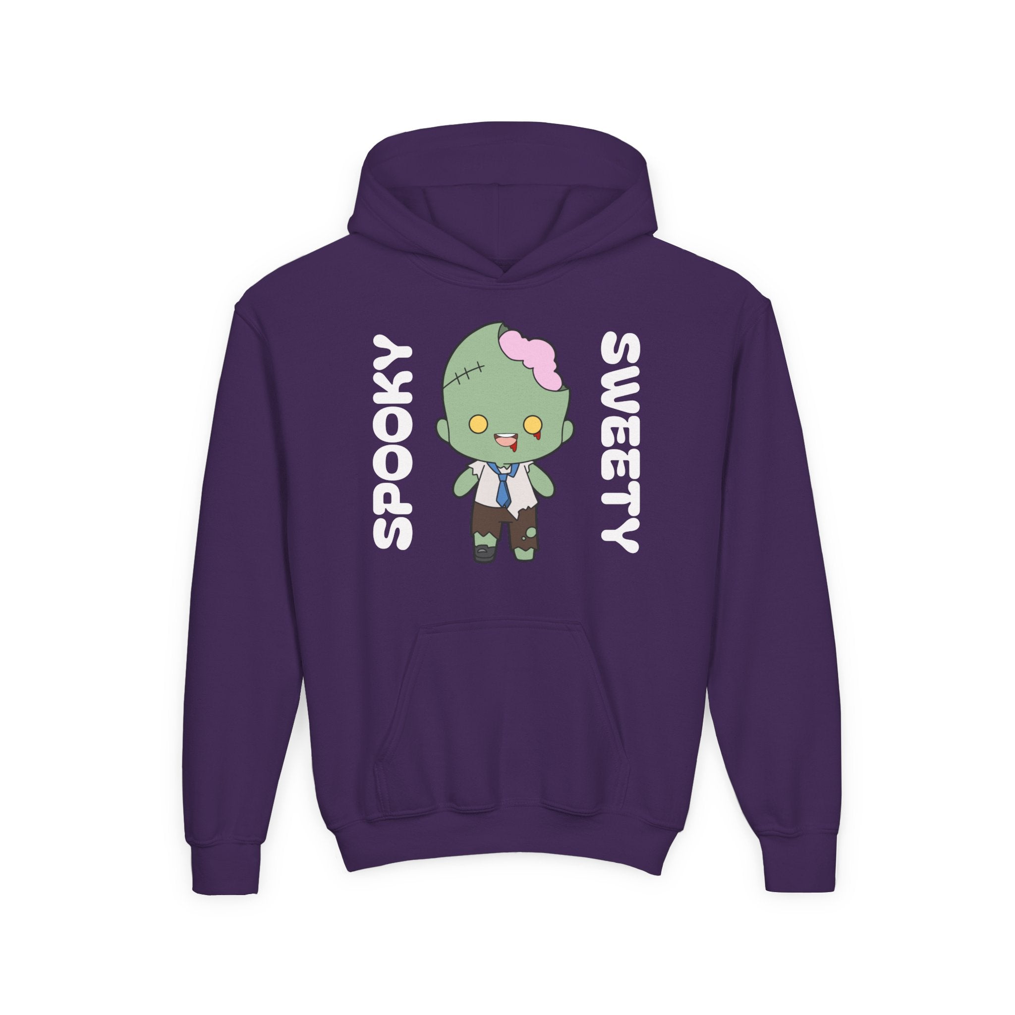 Cute Zombie Hoodie for Kids, Fun Sweatshirt, Halloween Costume, Cozy Kids Clothing, Kawaii Style, Rainbow Love