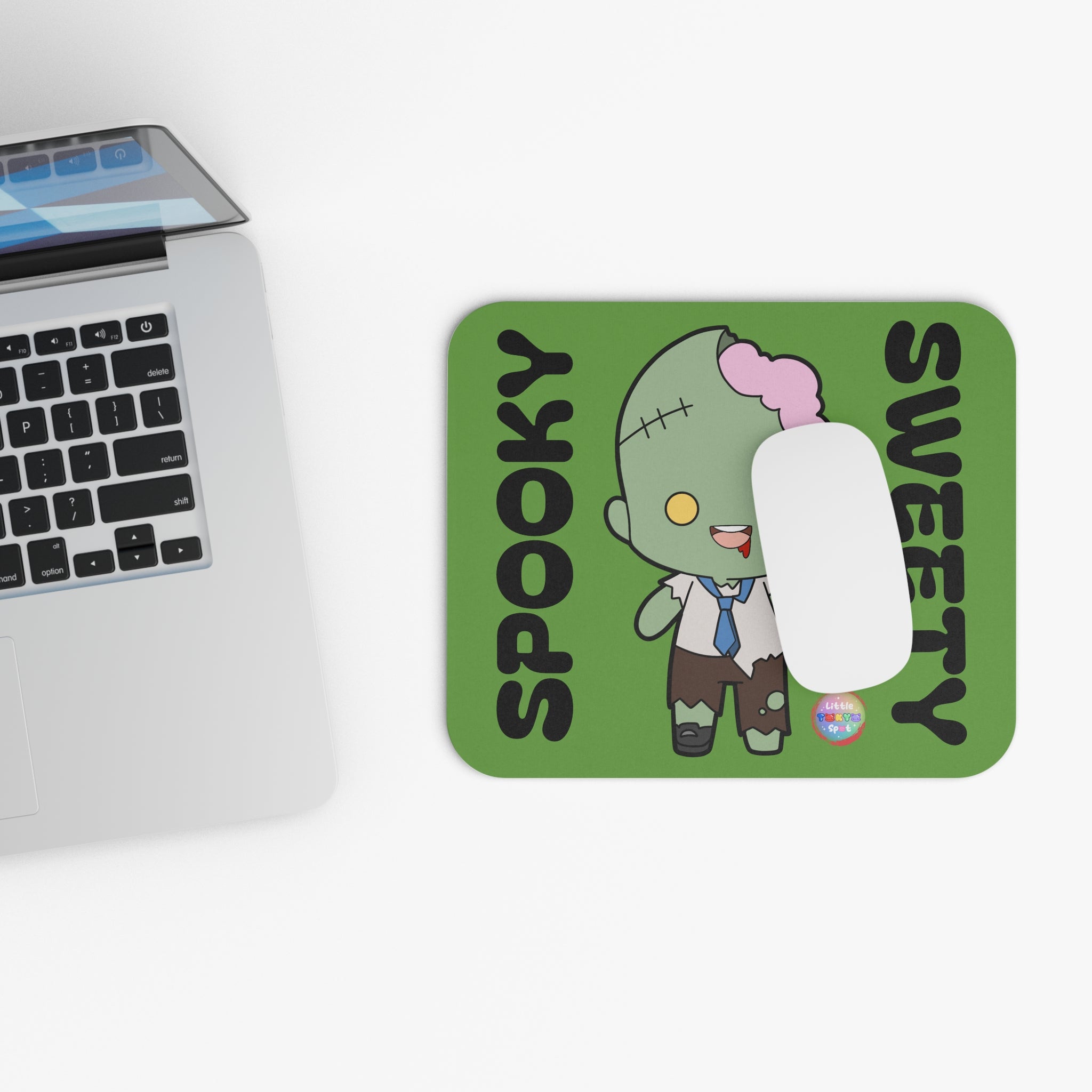 Spooky Zombie Mouse Pad - Cute Halloween Desk Accessory, Gaming Mat, Office Decor, Gift for Gamers and Halloween Lovers