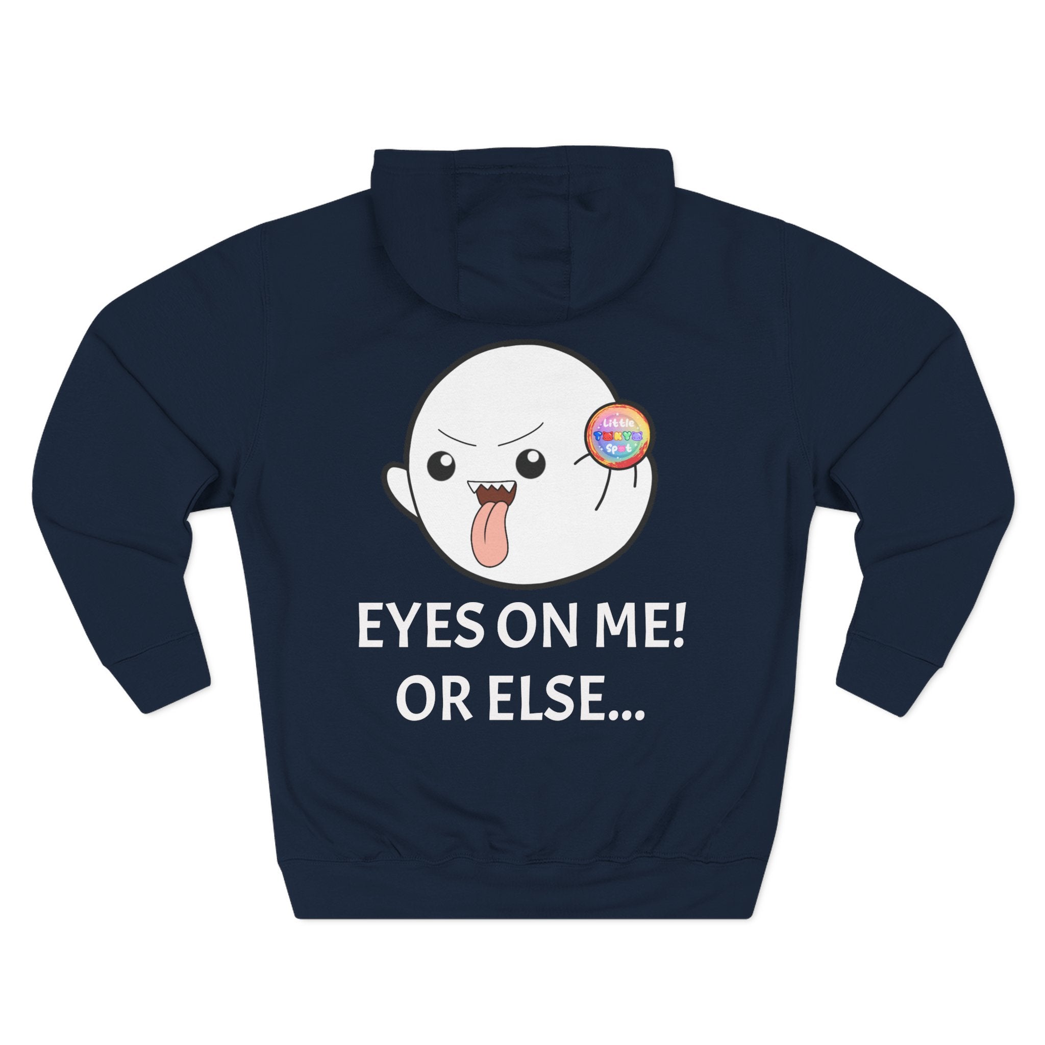 Playful Ghost Fleece Hoodie, Cute Hoodie, Halloween Sweatshirt, Funny Ghost Apparel, Cozy Loungewear, Unique Gift Idea