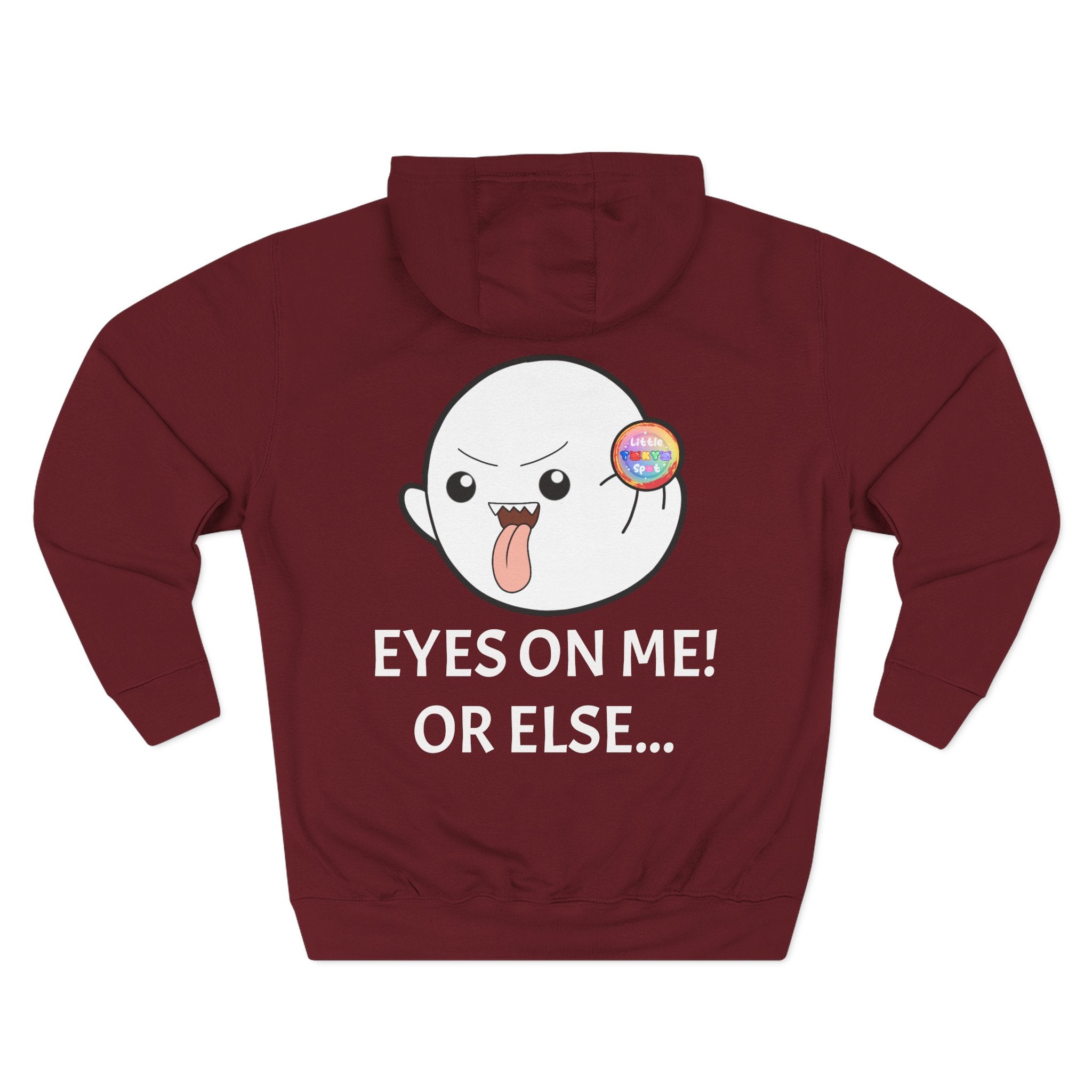 Playful Ghost Fleece Hoodie, Cute Hoodie, Halloween Sweatshirt, Funny Ghost Apparel, Cozy Loungewear, Unique Gift Idea
