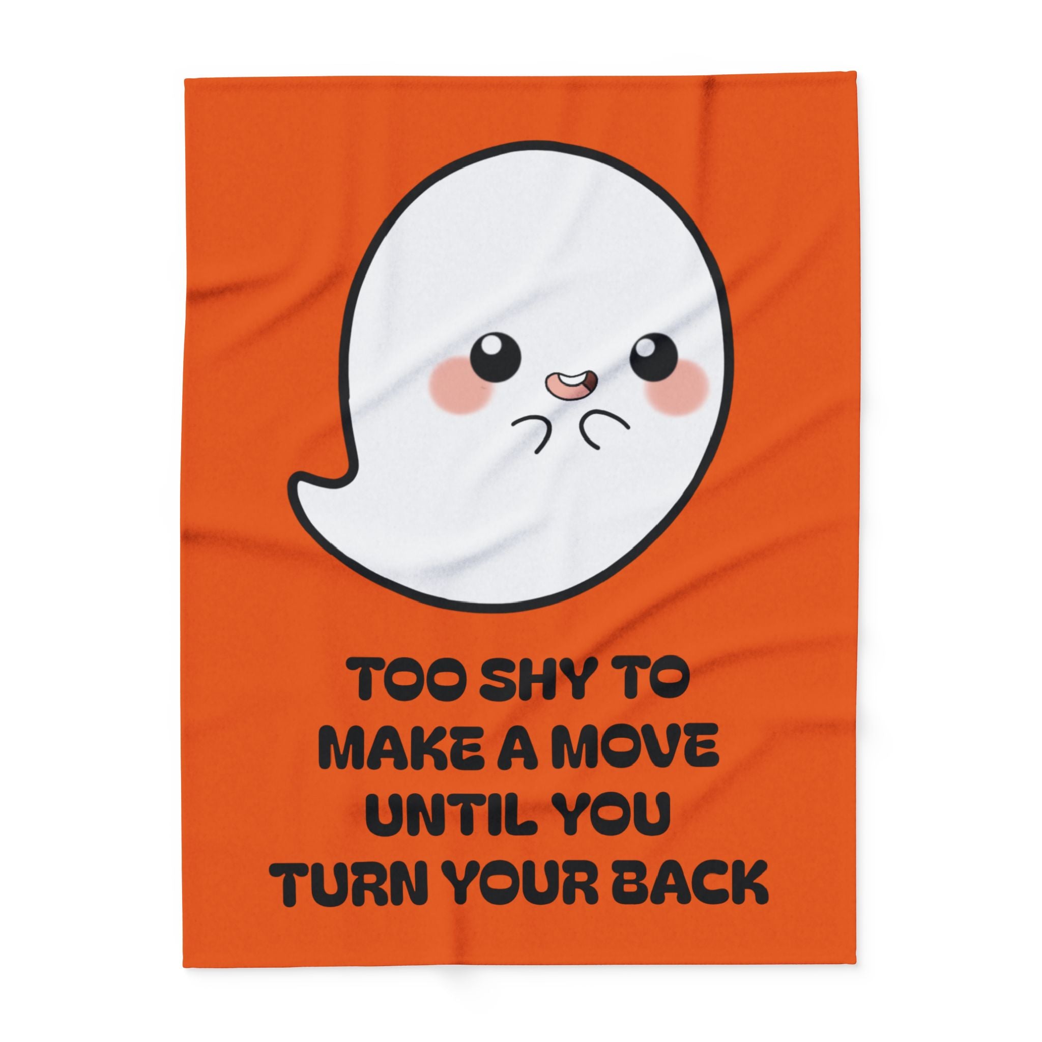 Cute Ghost Fleece Blanket - Cozy Throw for Pumpkin Lovers, Halloween Decor, Ghostly Gifts, Warm Blanket for Kids & Adults, Chill Nights