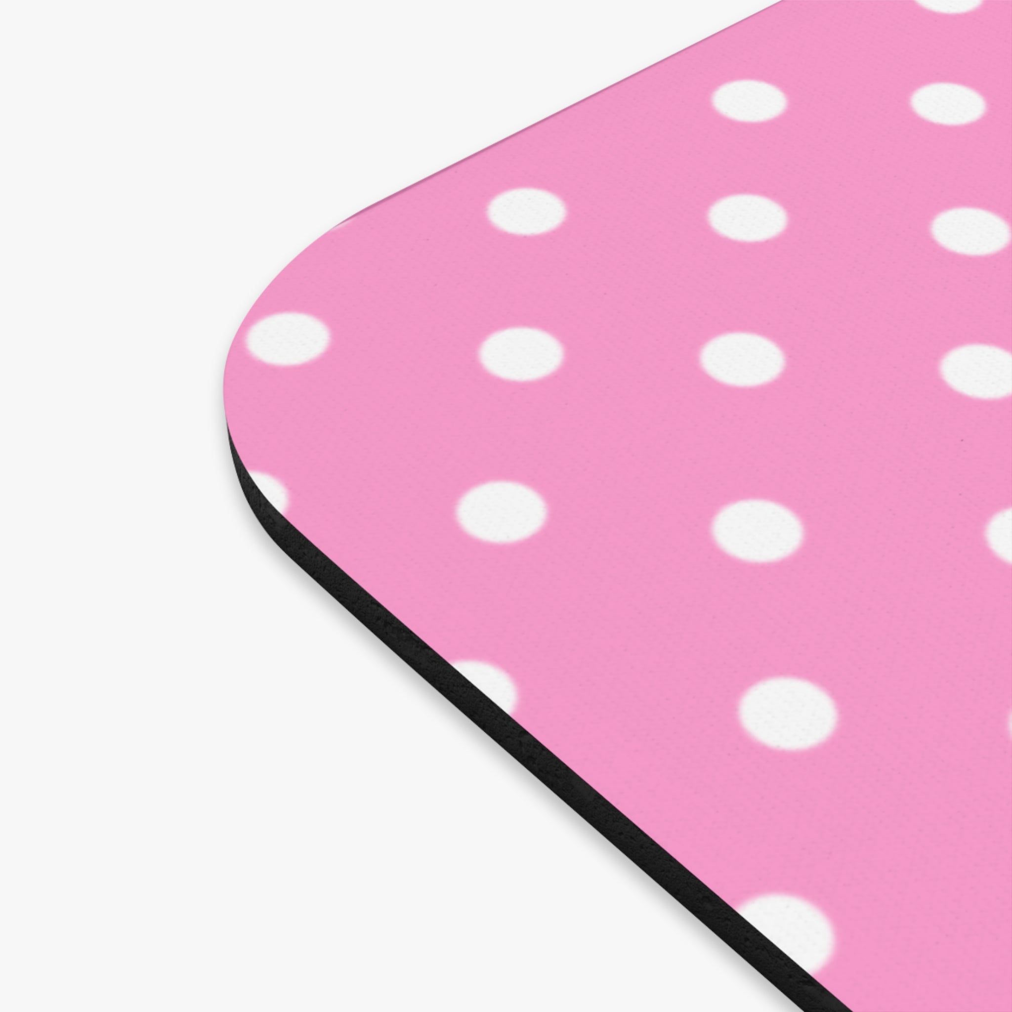 Cute Cat Mouse Pad with Pink Polka Dots, Cat Lover Desk Accessory, Kawaii Office Decor, Personalized Gift, Home Office Essentials