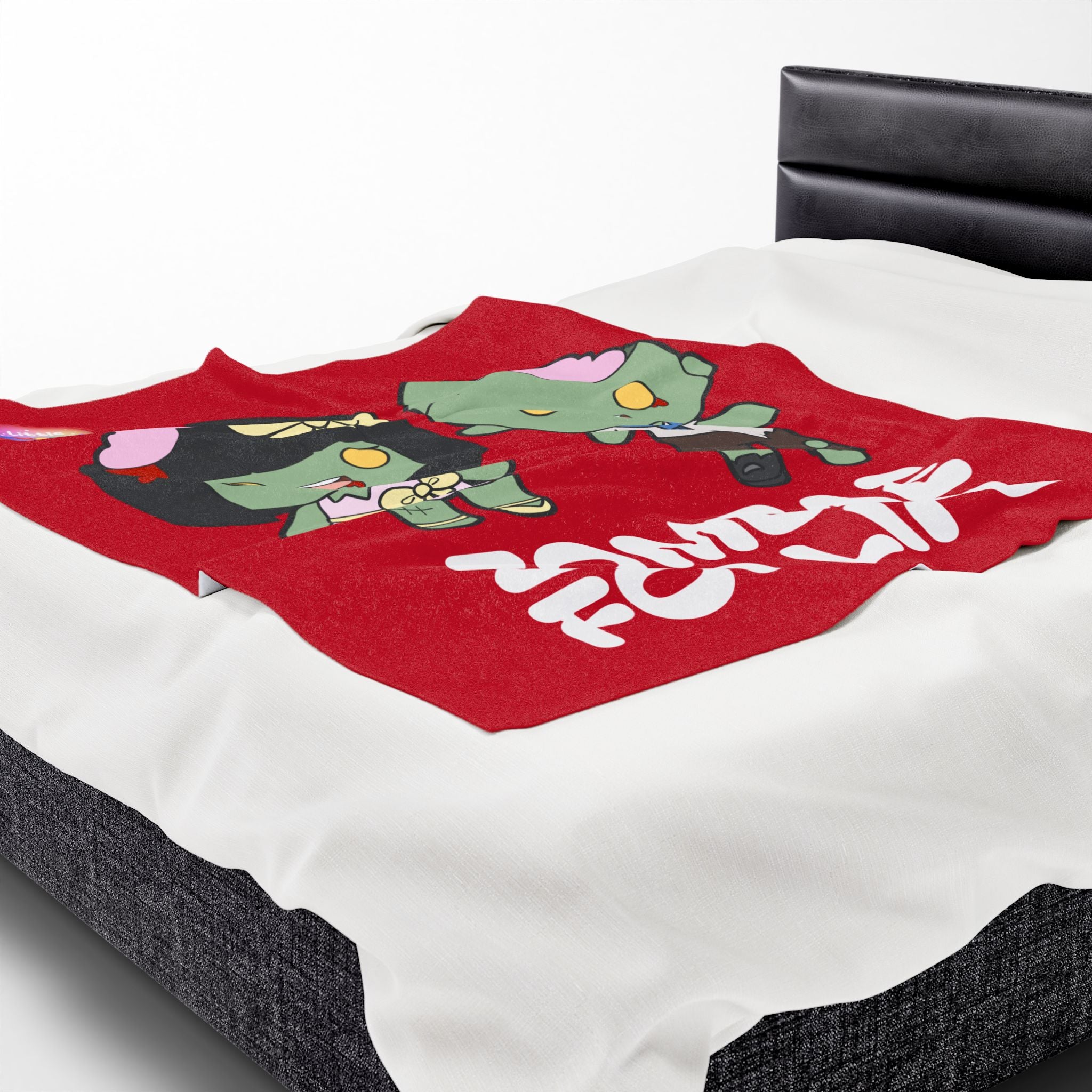 Zombie-Themed Velveteen Plush Blanket for Cozy Nights, Halloween Decor, Gift for Couples, Home Soft Furnishings, Cute & Fun Blanket