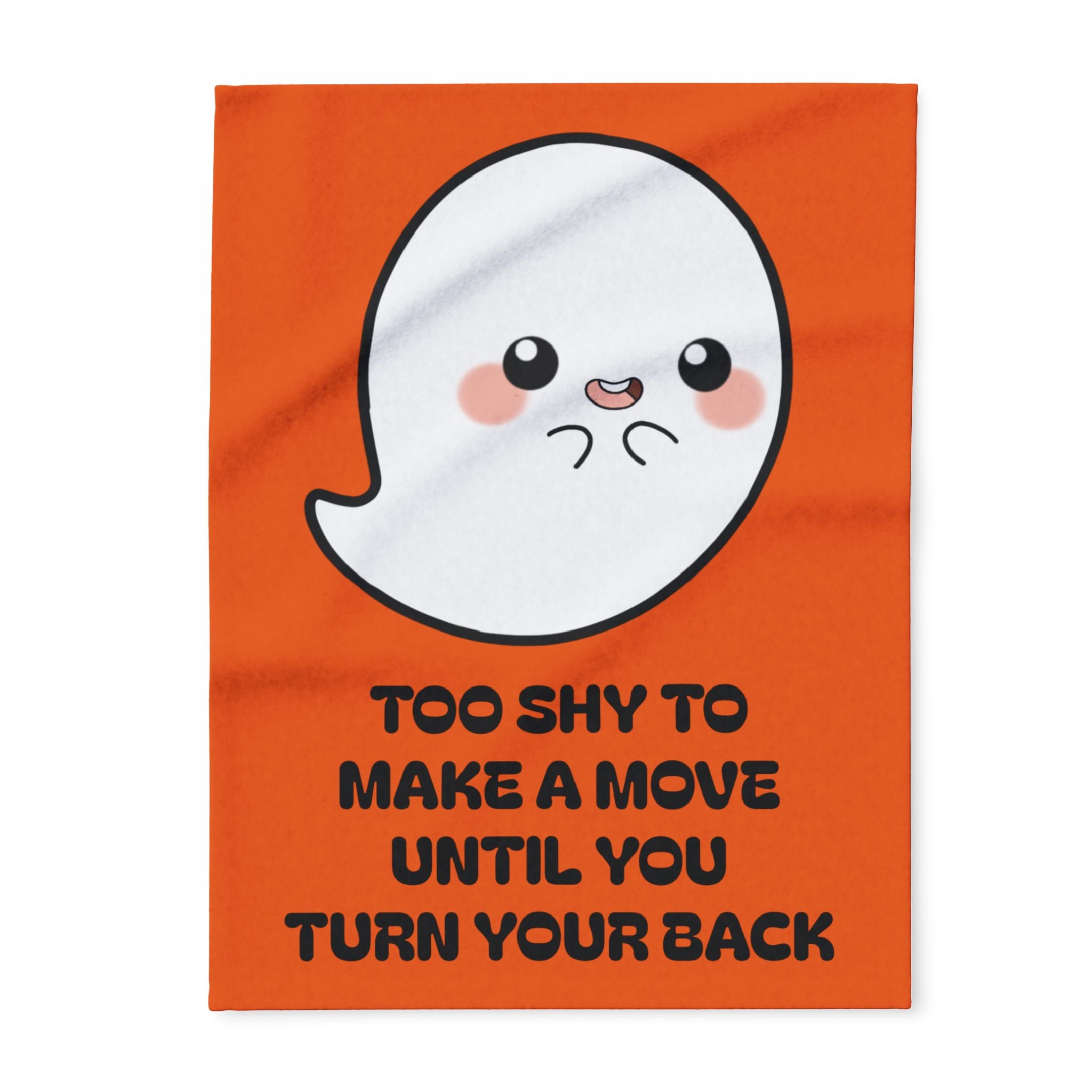 Cute Ghost Fleece Blanket - Cozy Throw for Pumpkin Lovers, Halloween Decor, Ghostly Gifts, Warm Blanket for Kids & Adults, Chill Nights