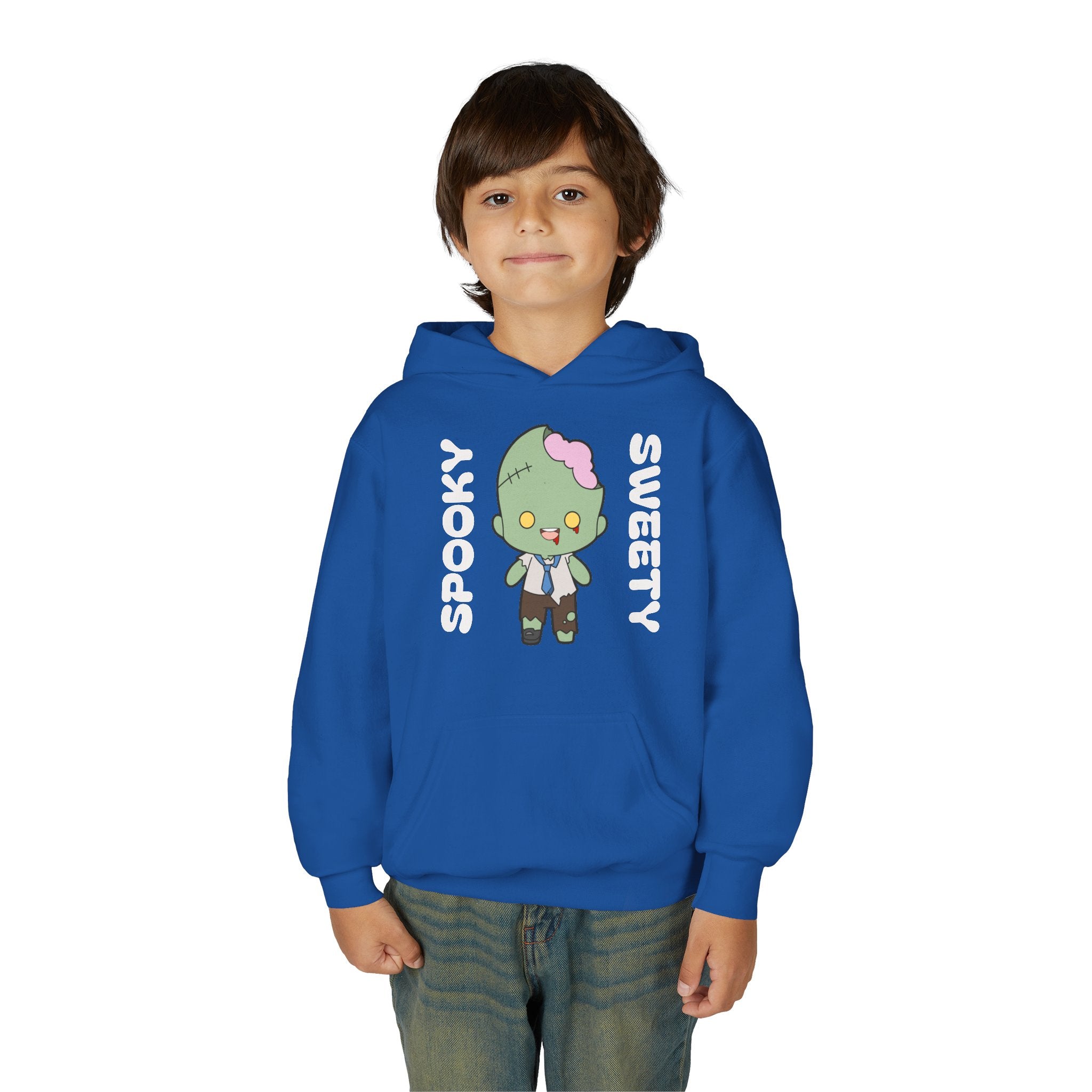 Cute Zombie Hoodie for Kids, Fun Sweatshirt, Halloween Costume, Cozy Kids Clothing, Kawaii Style, Rainbow Love
