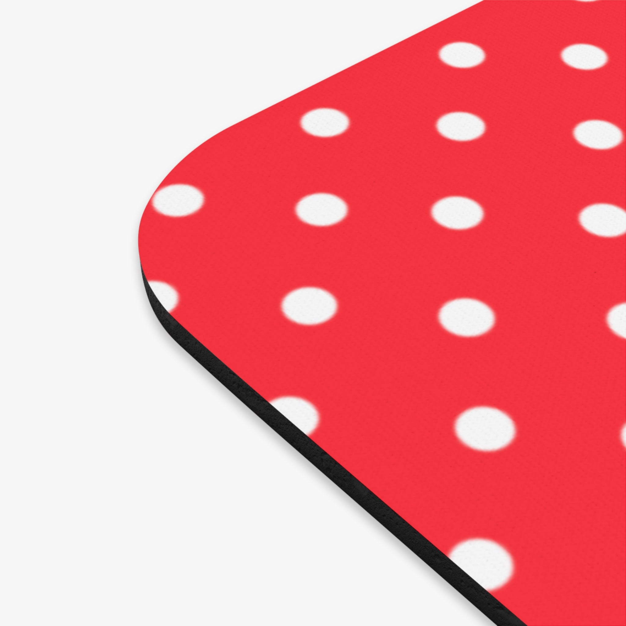 Cute Cat Mouse Pad - Red Polka Dots Design, Desk Accessories, Pet Lover Gift, Cute Office Decor, Cat-Themed Gift