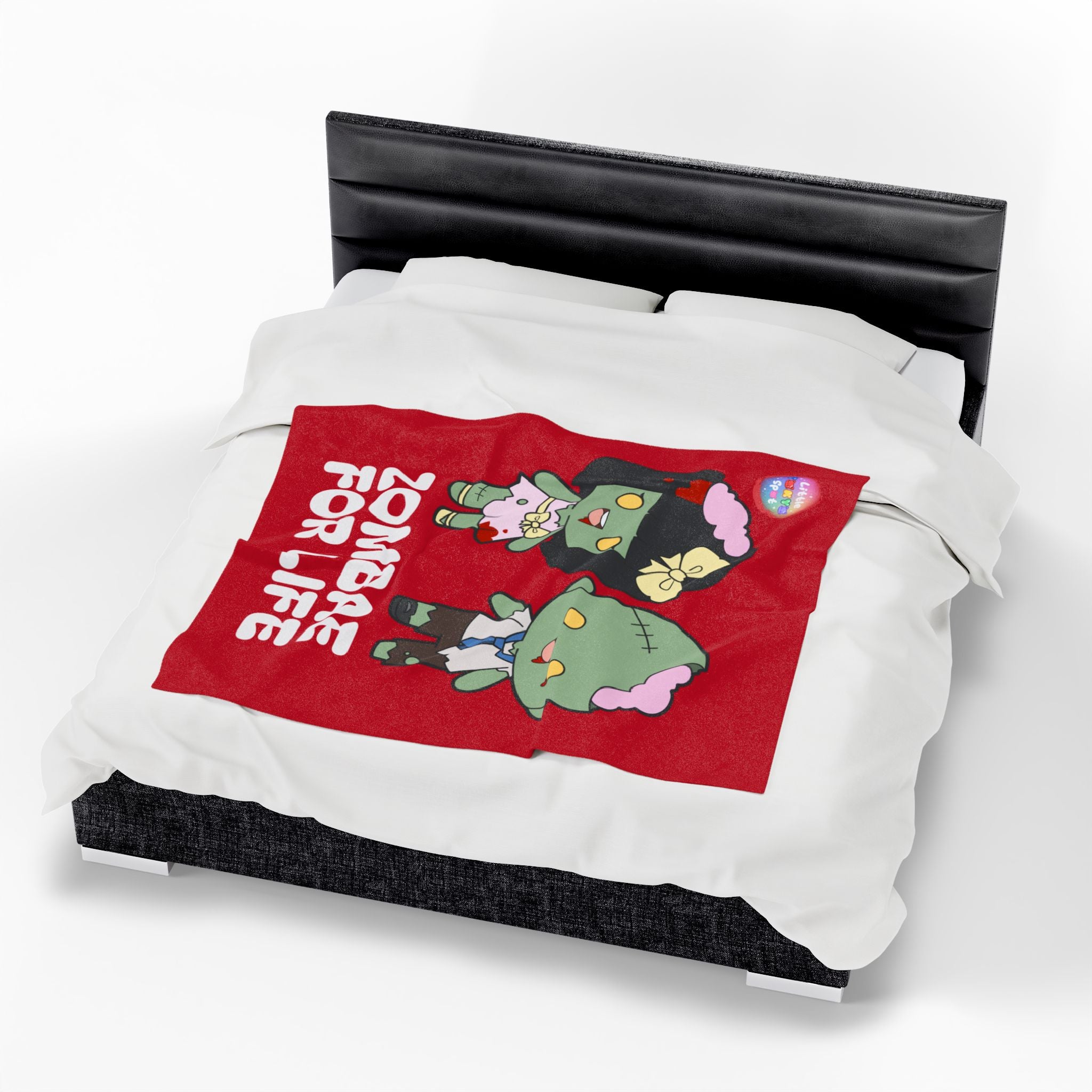 Zombie-Themed Velveteen Plush Blanket for Cozy Nights, Halloween Decor, Gift for Couples, Home Soft Furnishings, Cute & Fun Blanket