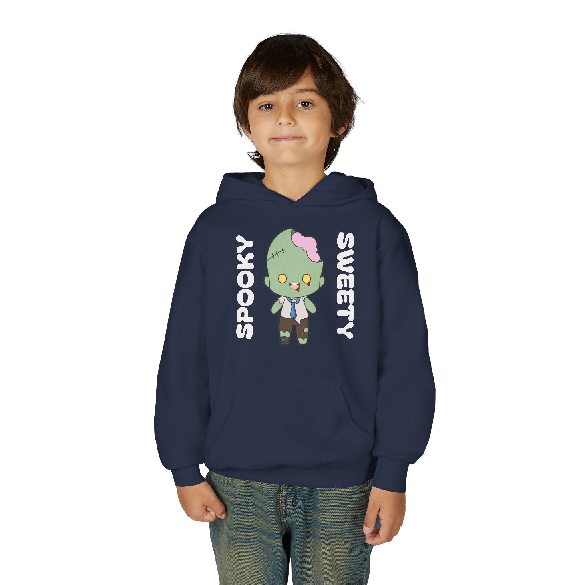 Cute Zombie Hoodie for Kids, Fun Sweatshirt, Halloween Costume, Cozy Kids Clothing, Kawaii Style, Rainbow Love