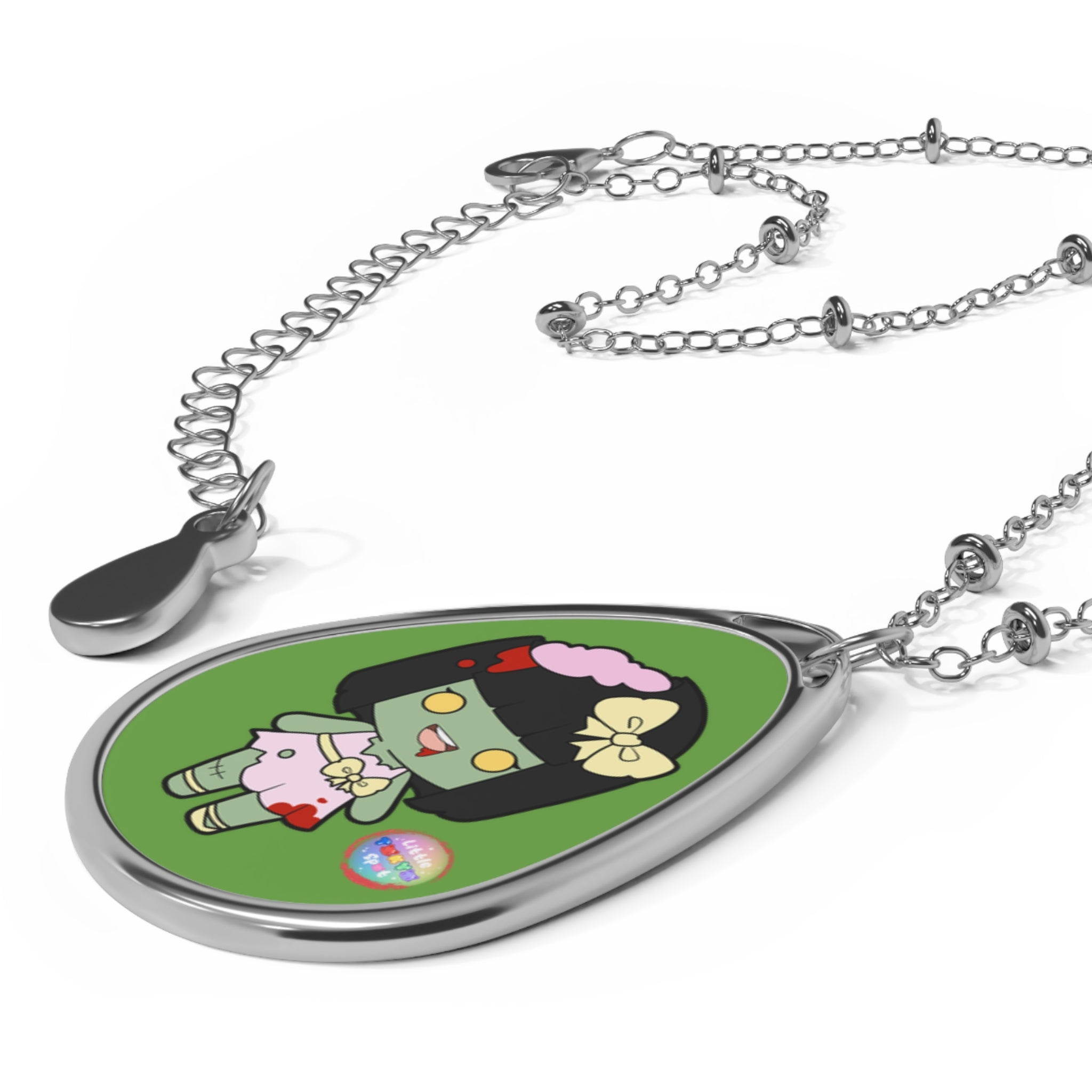 Cute Character Oval Necklace, Kawaii Jewelry, Gift for Her, Anime Accessories, Personalized Necklaces, Everyday Wear, Unique Gift