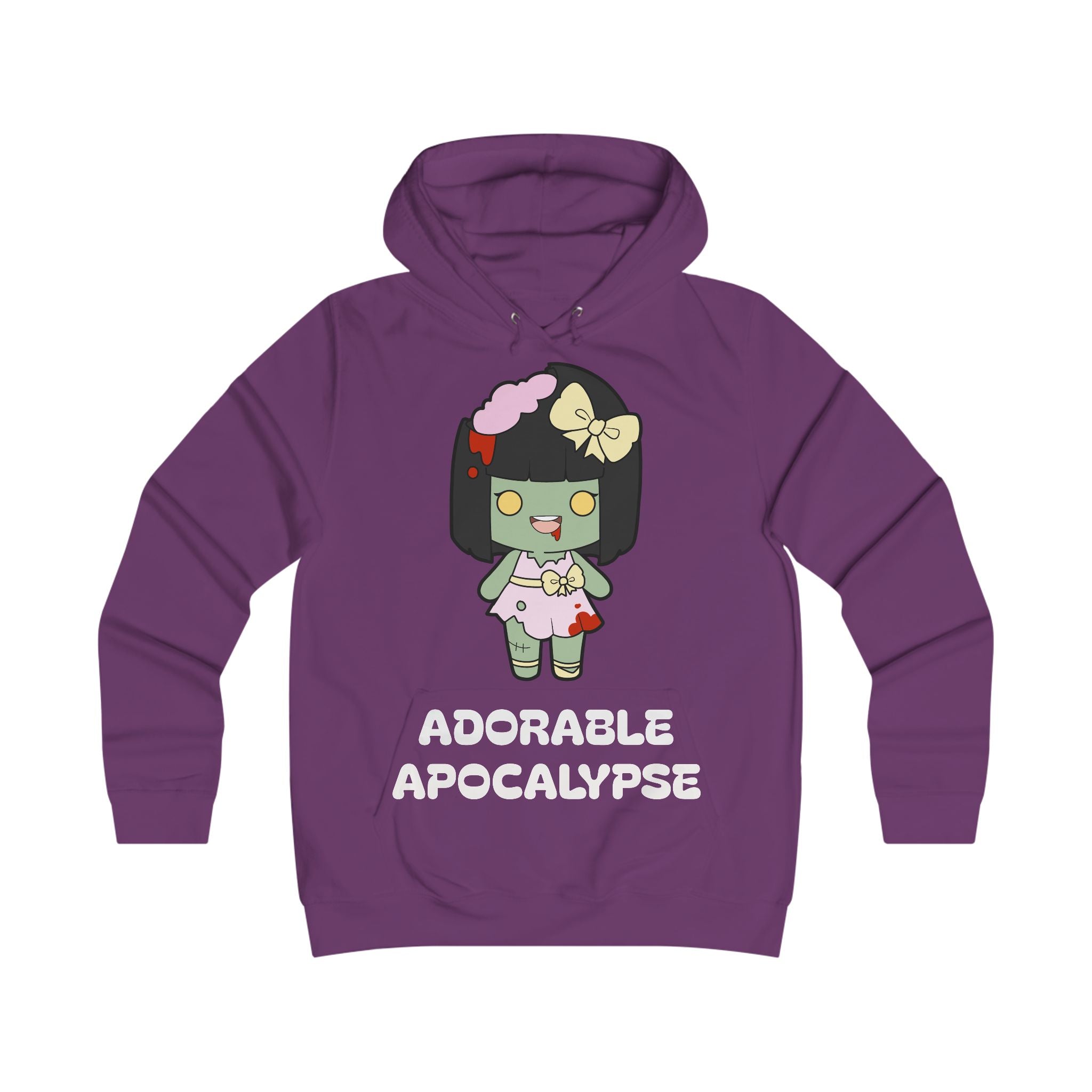 Adorable Apocalypse Hoodie - Cute Zombie Design, Trendy College Sweatshirt, Perfect for Halloween, Gifts for Girls, Cozy Casual Wear