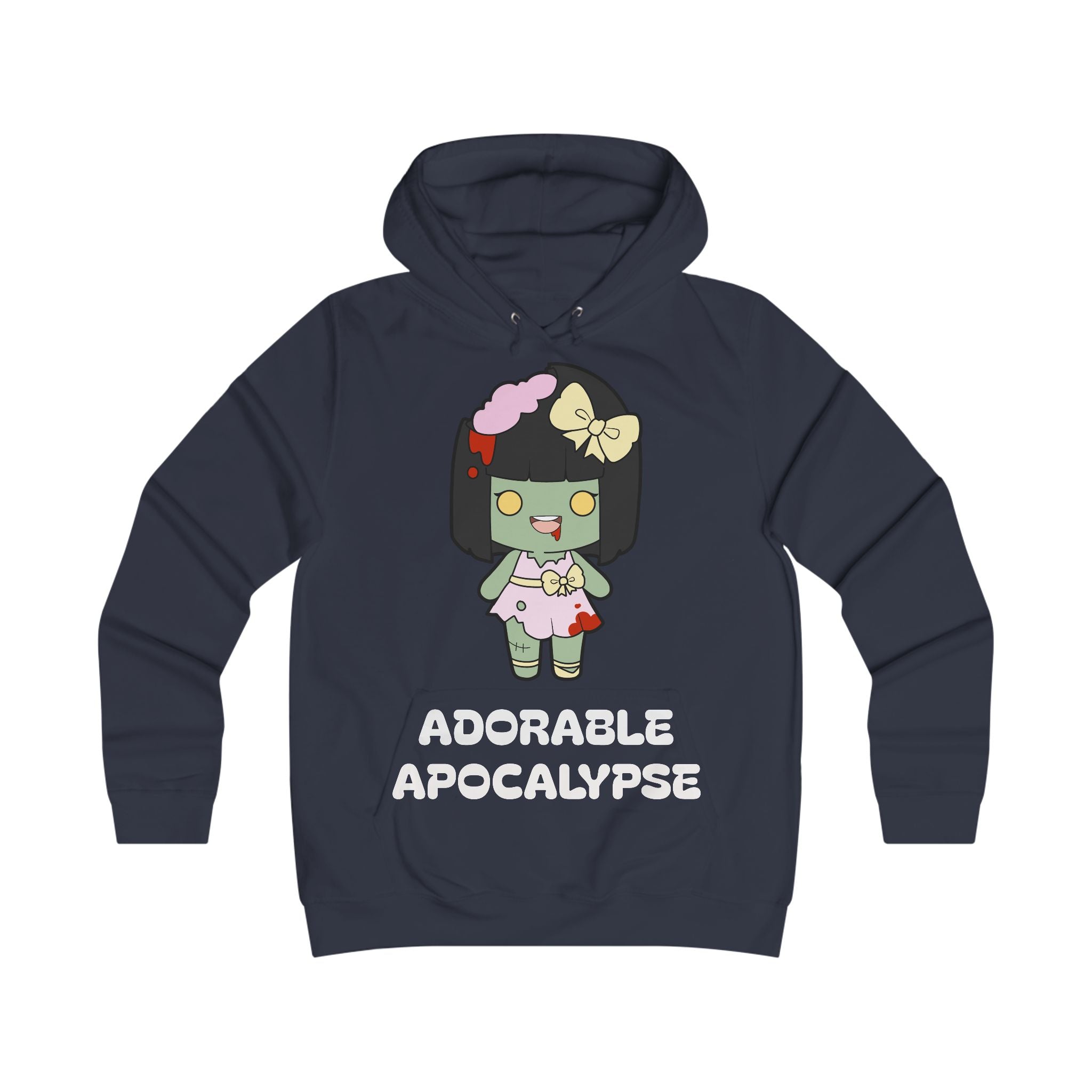 Adorable Apocalypse Hoodie - Cute Zombie Design, Trendy College Sweatshirt, Perfect for Halloween, Gifts for Girls, Cozy Casual Wear