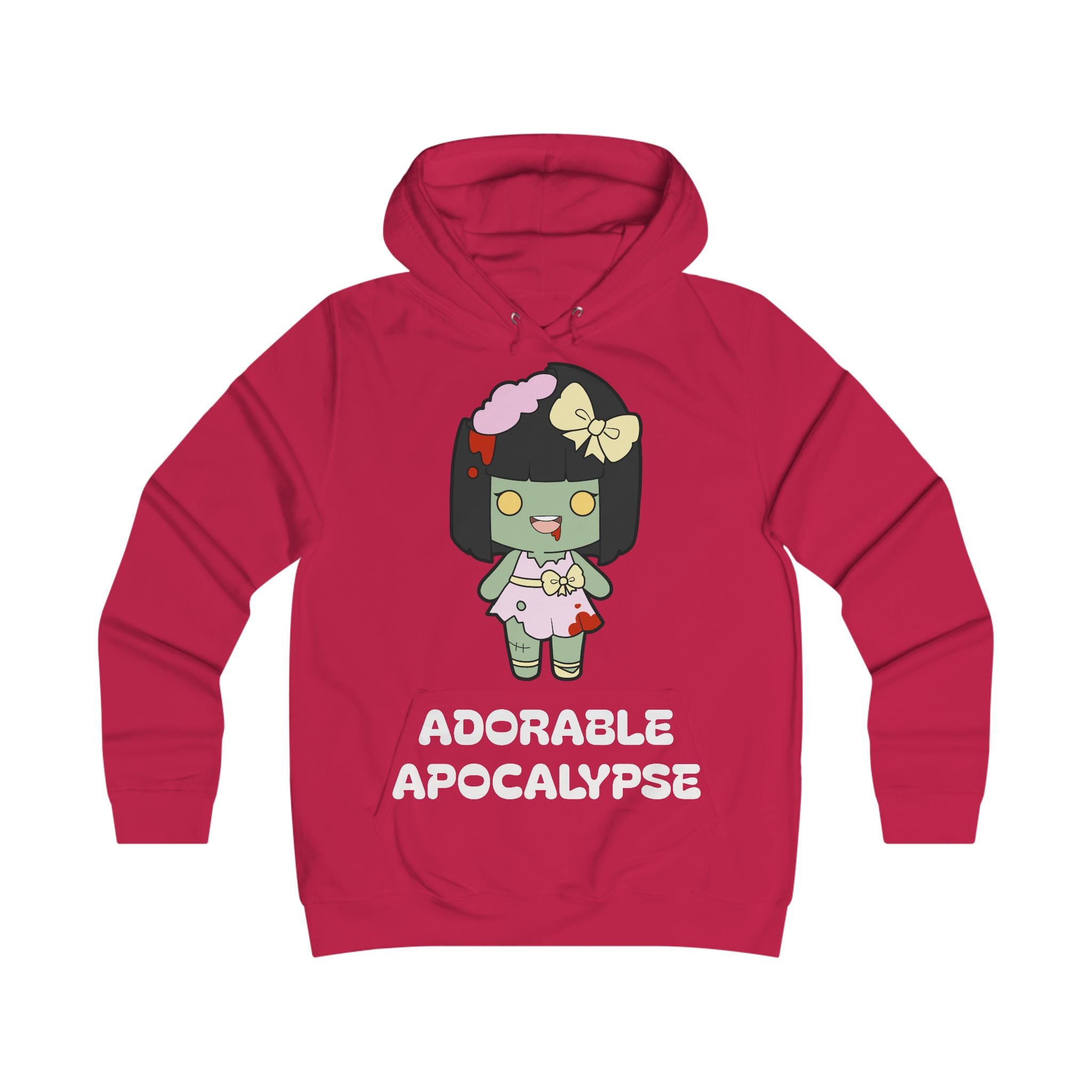Adorable Apocalypse Hoodie - Cute Zombie Design, Trendy College Sweatshirt, Perfect for Halloween, Gifts for Girls, Cozy Casual Wear