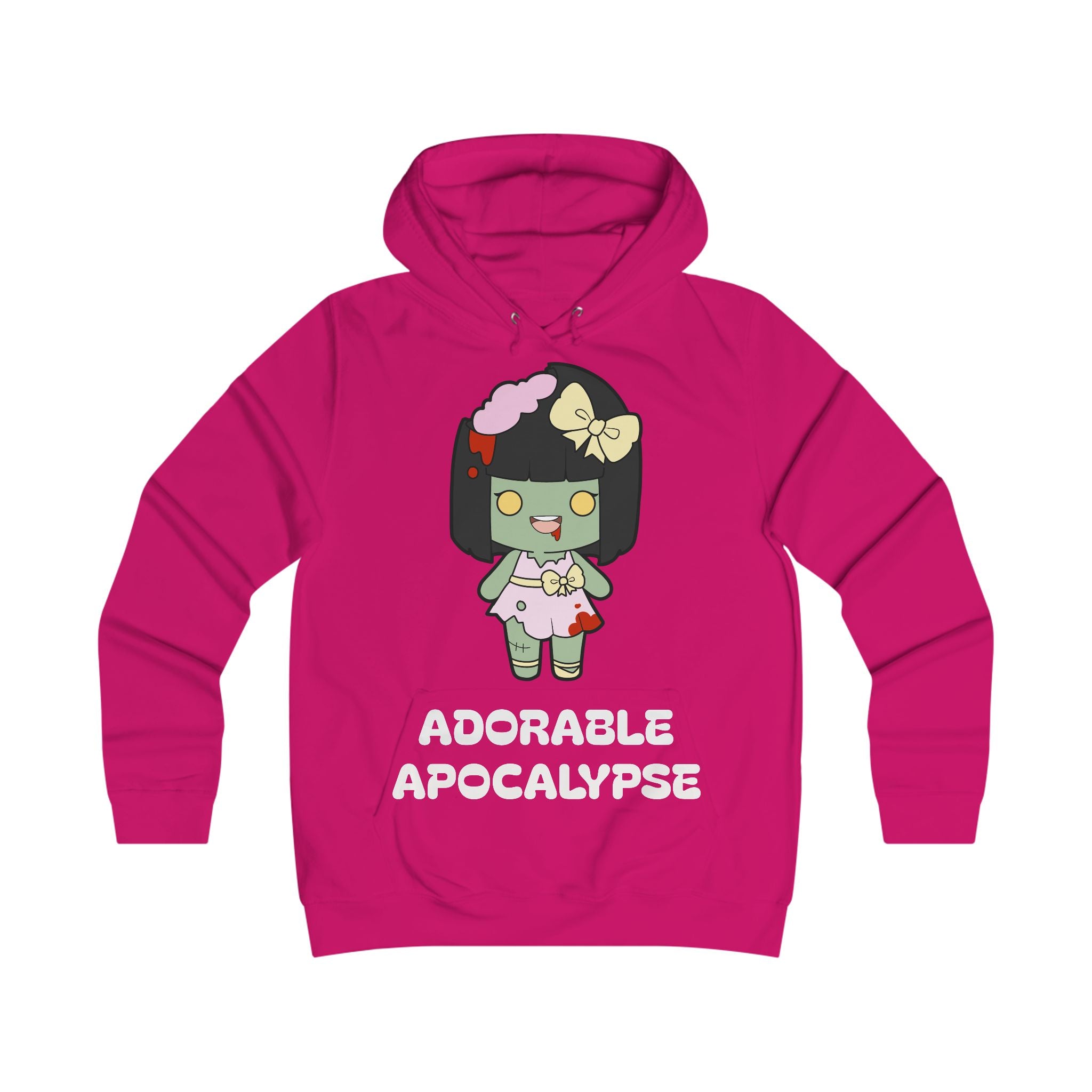 Adorable Apocalypse Hoodie - Cute Zombie Design, Trendy College Sweatshirt, Perfect for Halloween, Gifts for Girls, Cozy Casual Wear