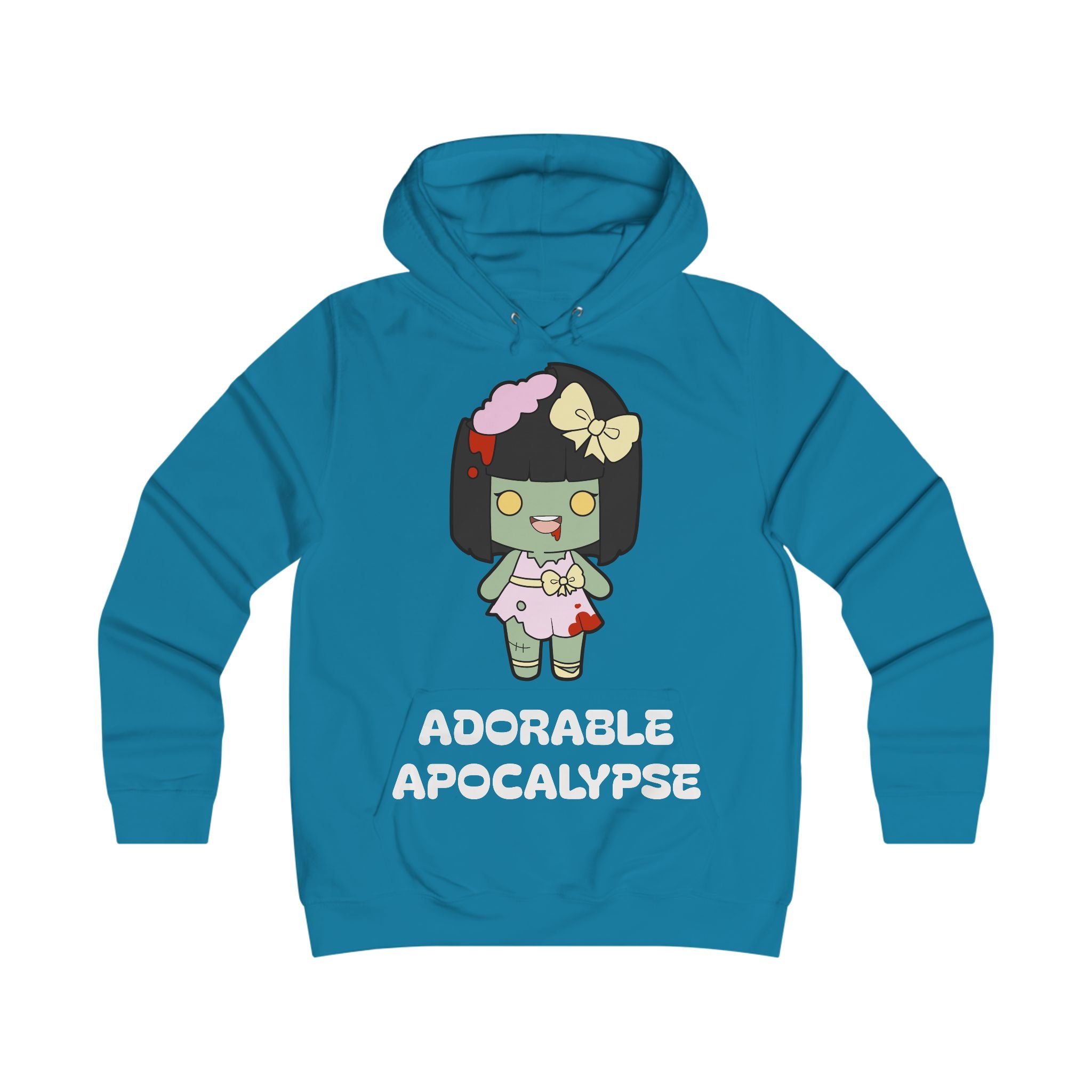 Adorable Apocalypse Hoodie - Cute Zombie Design, Trendy College Sweatshirt, Perfect for Halloween, Gifts for Girls, Cozy Casual Wear