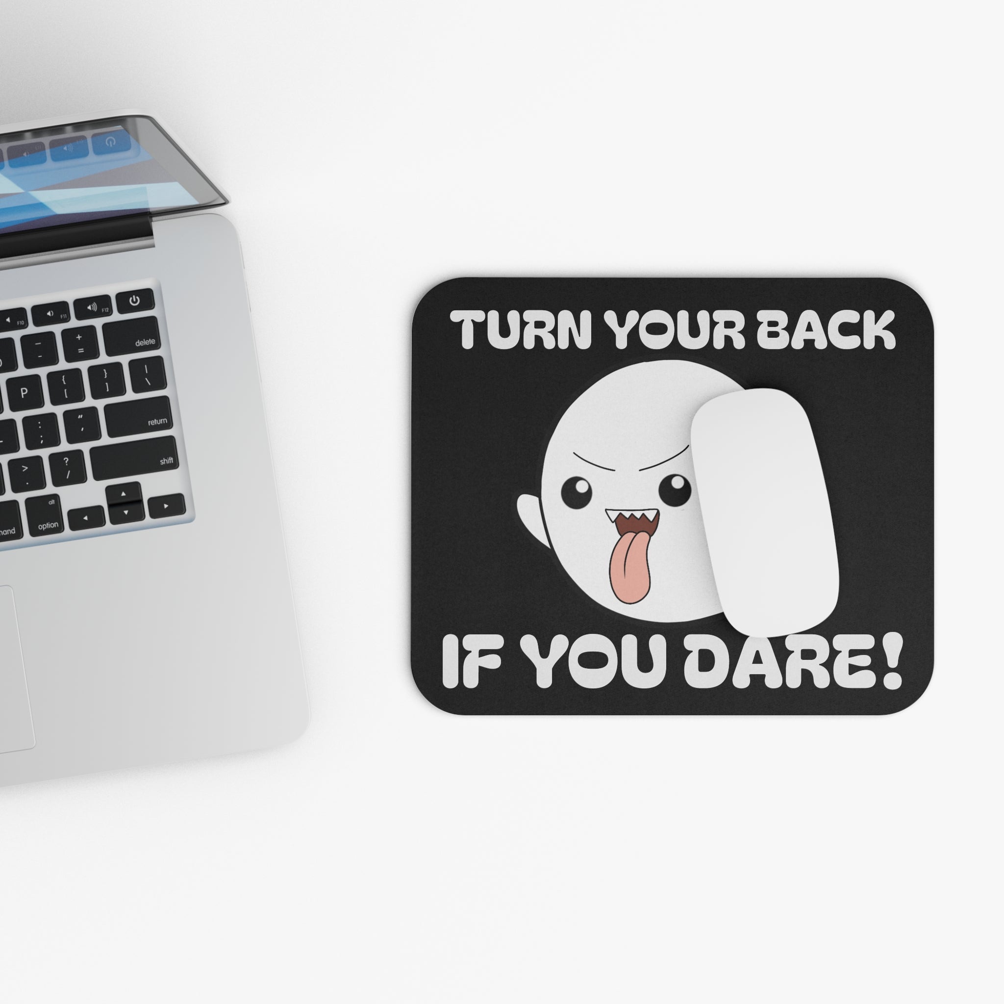 Spooky Ghost Mouse Pad - Fun Gaming Accessory, Halloween Decor, Gift for Gamers, Office Supplies, Cute Desk Decor